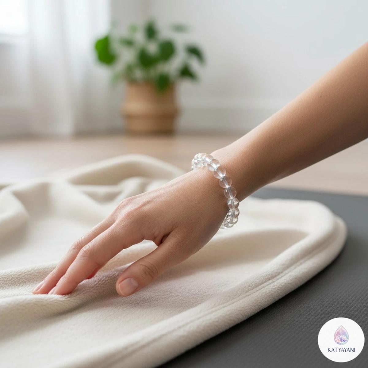 Clear Quartz Bracelet 8mm Master Healer- Certified Pre-Activated Crystal for Energy Amplification & Clarity