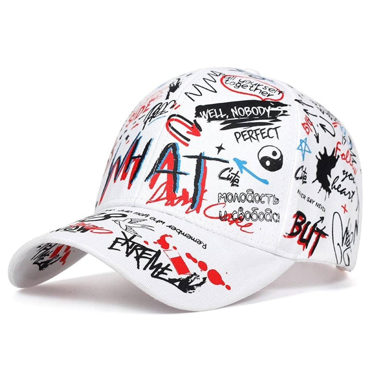 Graffiti Print Baseball Cap for Men and Women