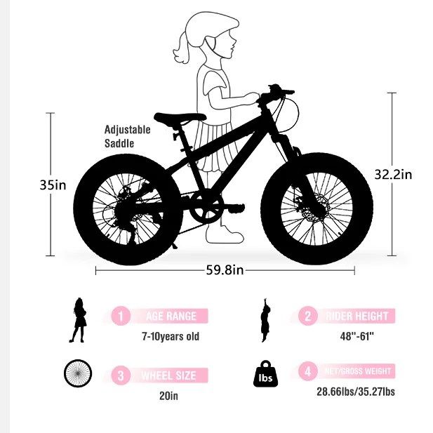 Elecony 20-Inch Fat Tire Bike Review: Kids' 7-Speed All-Terrain Bike