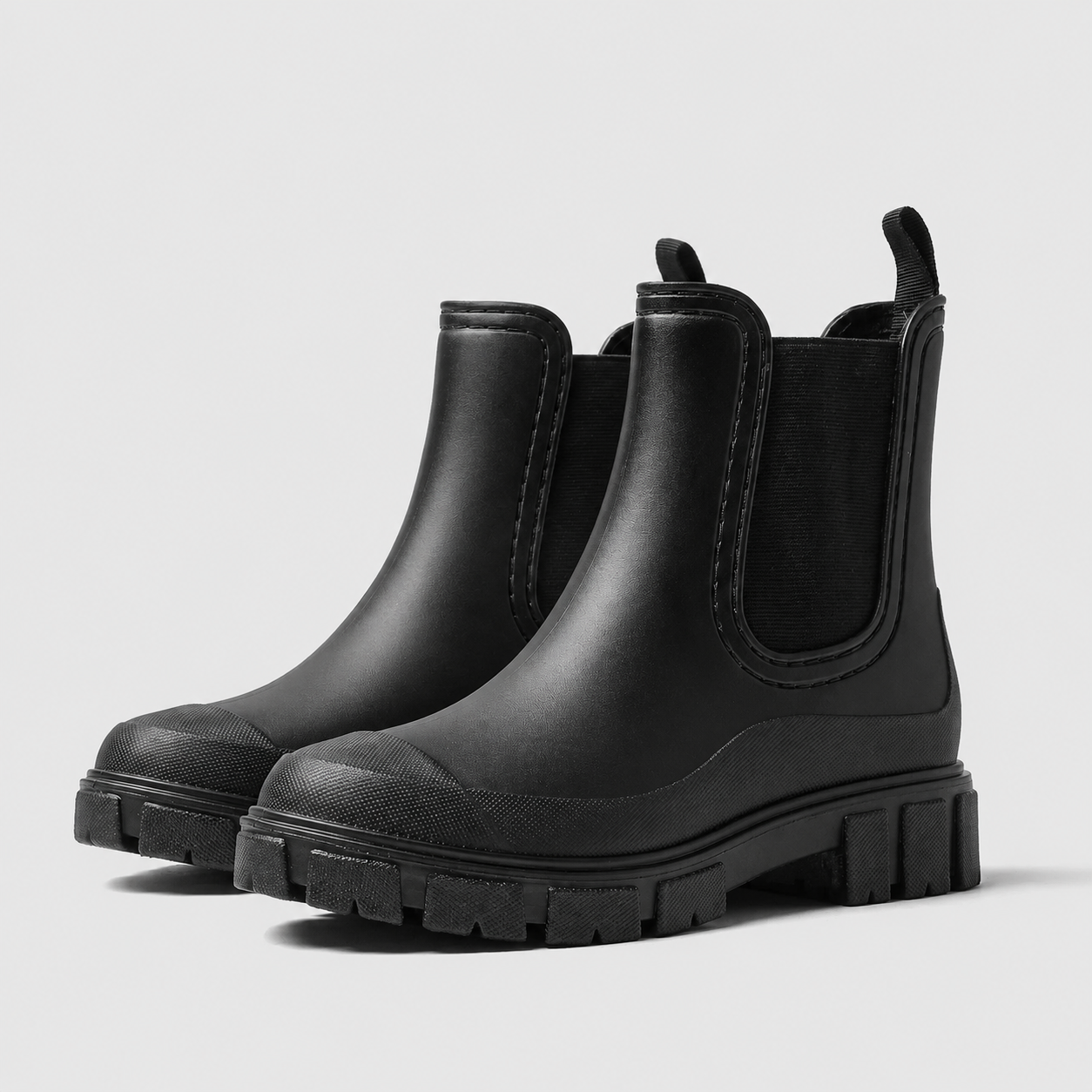 Waterproof Slip On Rain Boots With Non Slip Round Design For Women