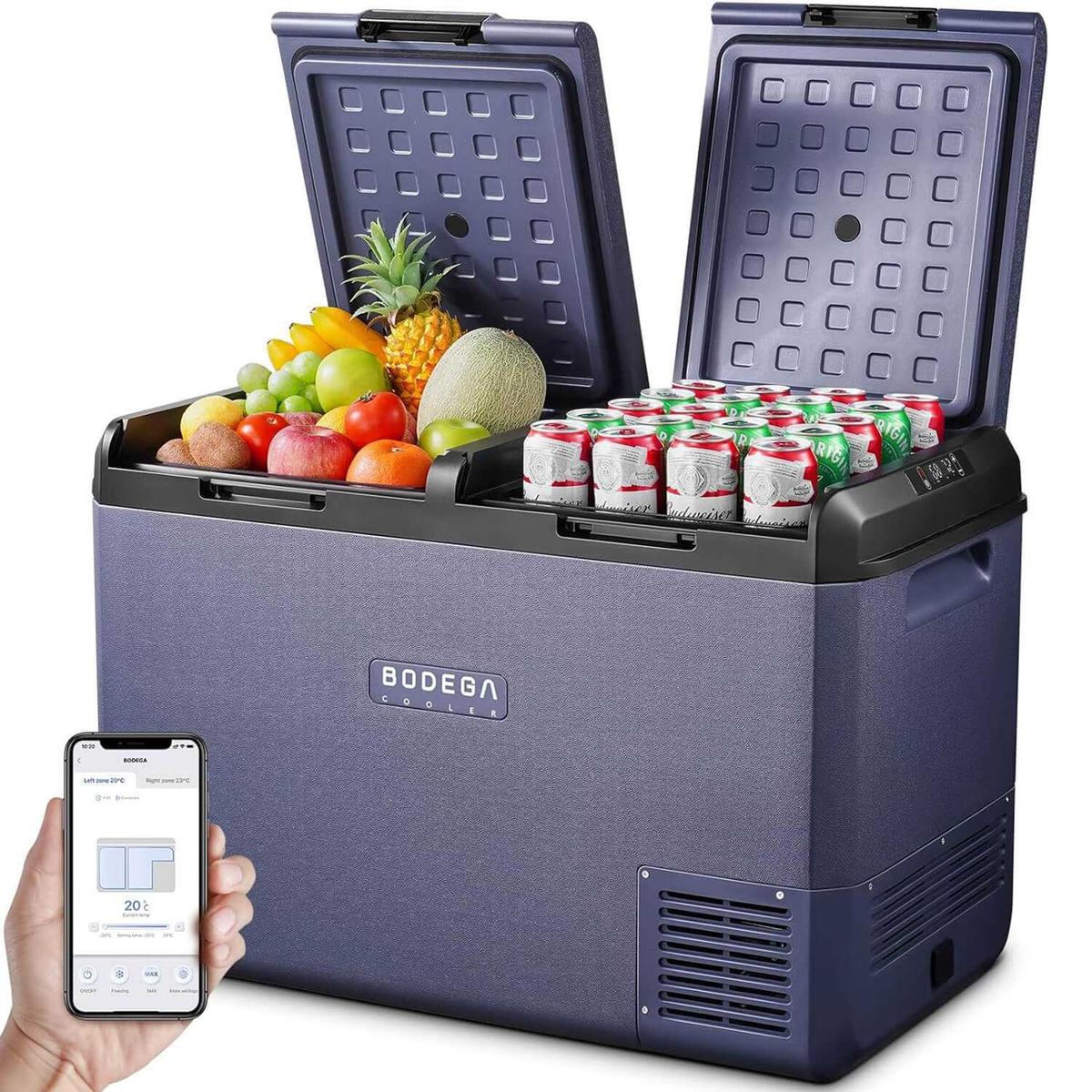 BODEGACOOLER 100QT Dual-Zone 12V Car Refrigerator IPX4