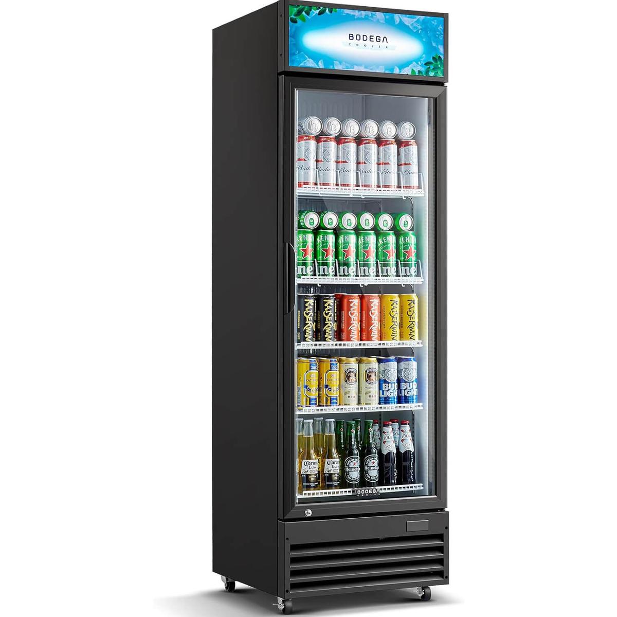 BODEGAcooler 12.2 Cu.Ft Commercial Glass Door Display Fridge