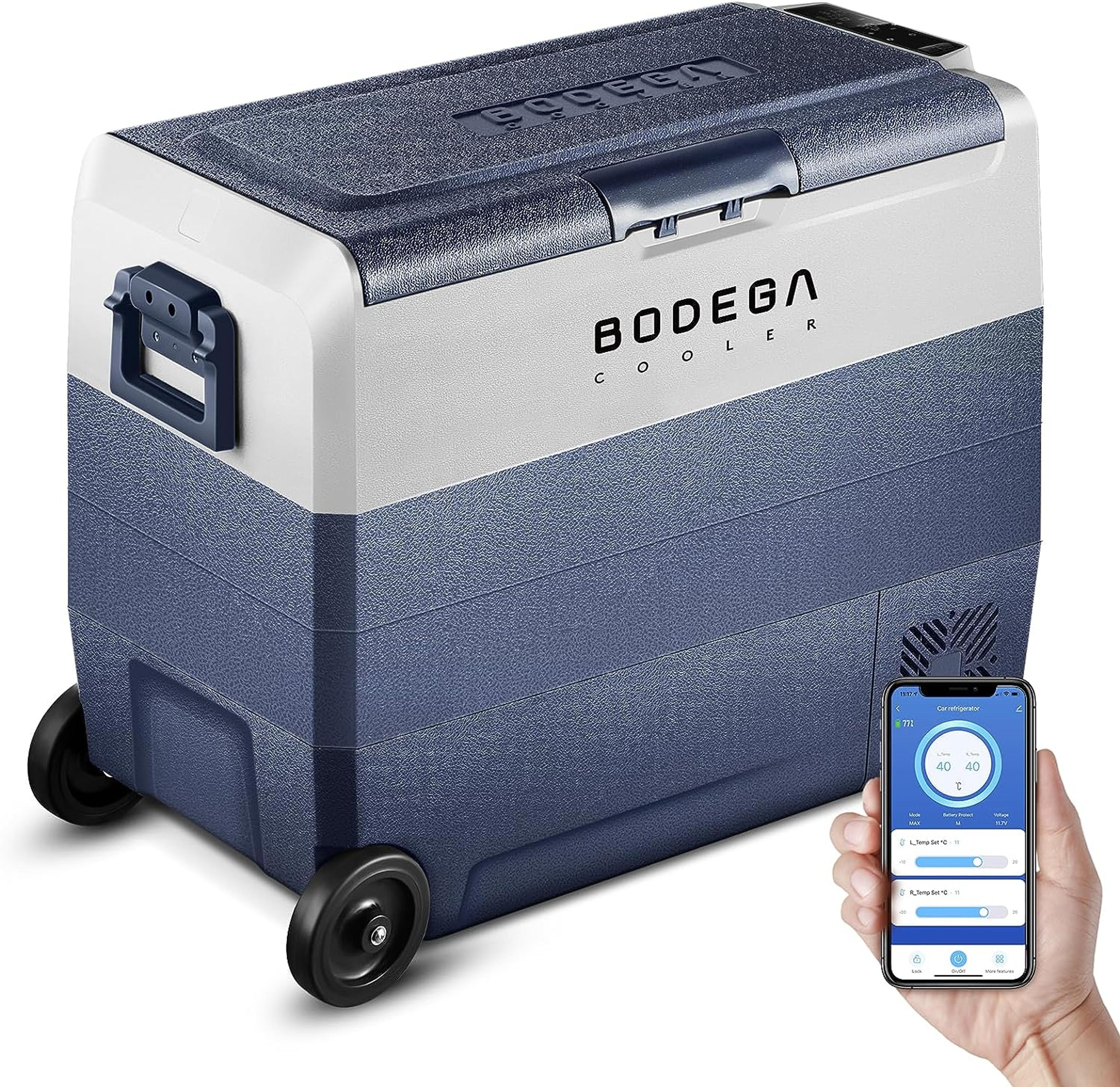 BODEGAcooler T60 12V Fridge 64qt/60L Dual Zone with Wheels