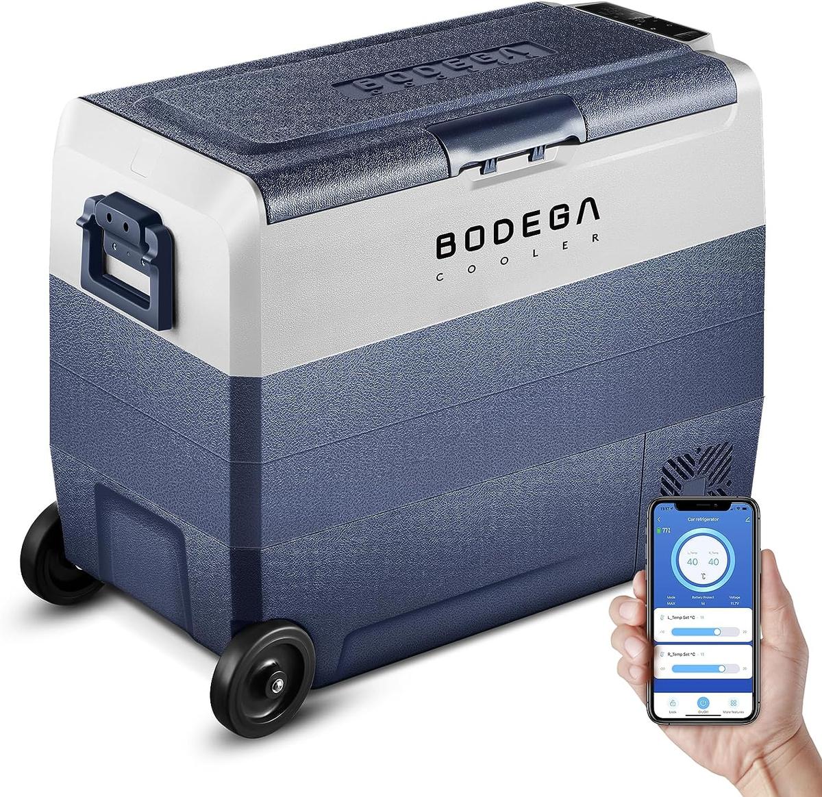 BODEGAcooler T60 12V Fridge 64qt/60L Dual Zone with Wheels