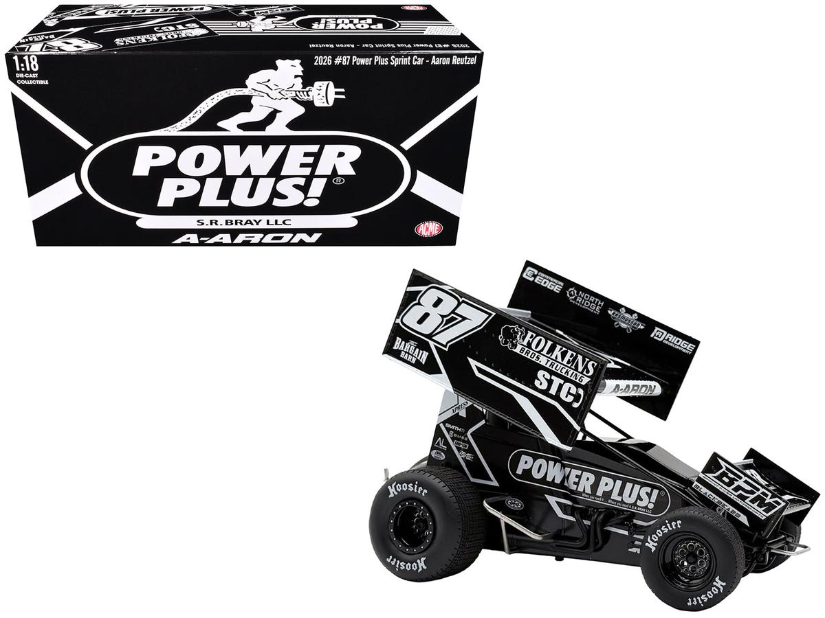 Winged Sprint Car #87 Aaron Reutzel 1:18 Diecast by ACME
