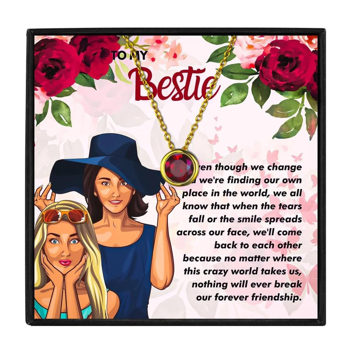 Best Friend Birthstone Necklace