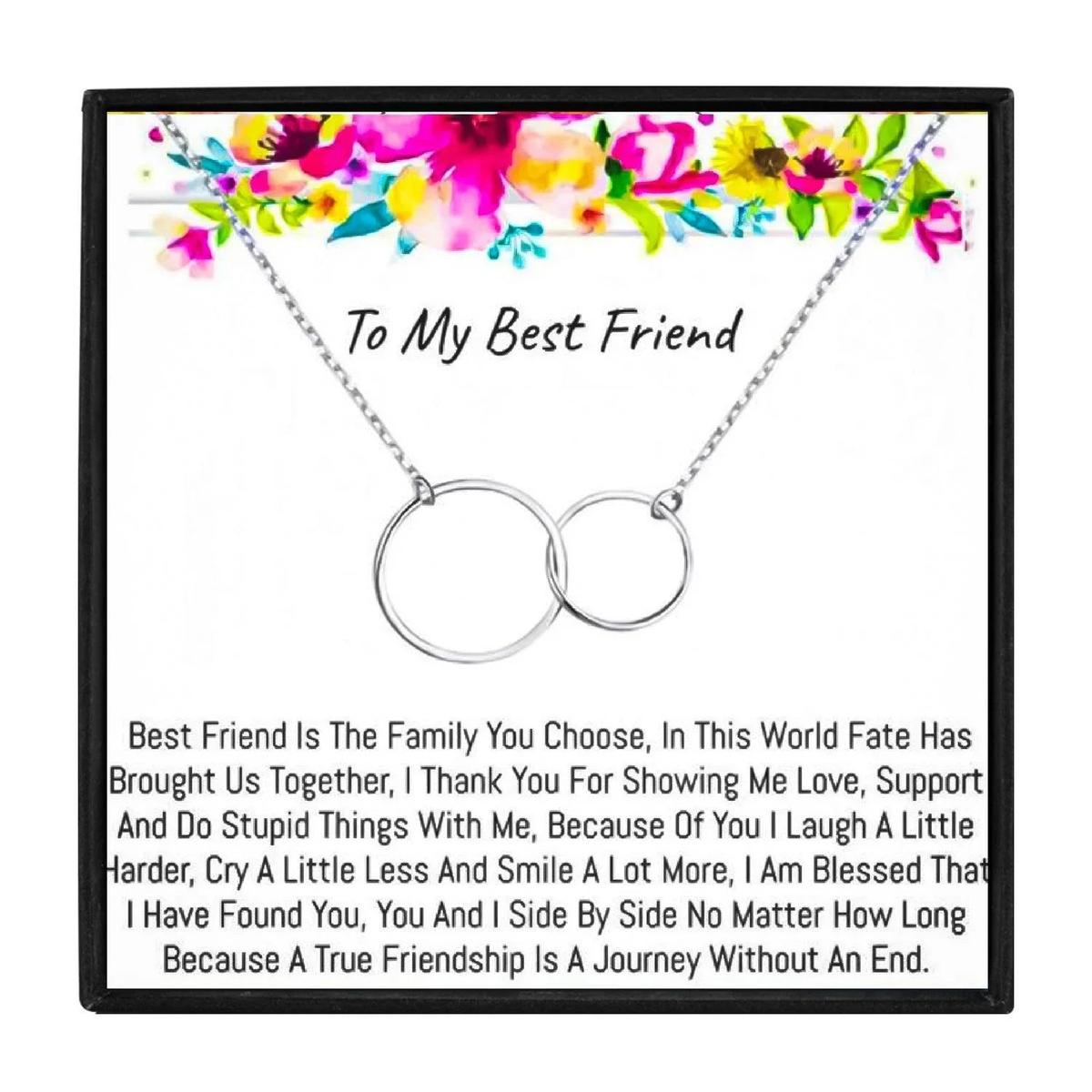 Double Circle Necklace For My Beautiful Crazy Bestie