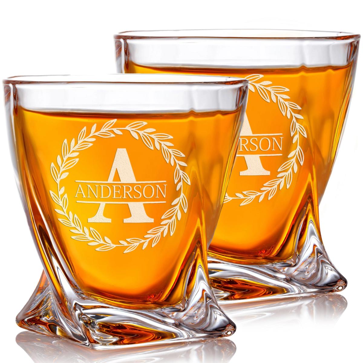 Frolk Twisted Lead-Free Crystal Whiskey Glasses