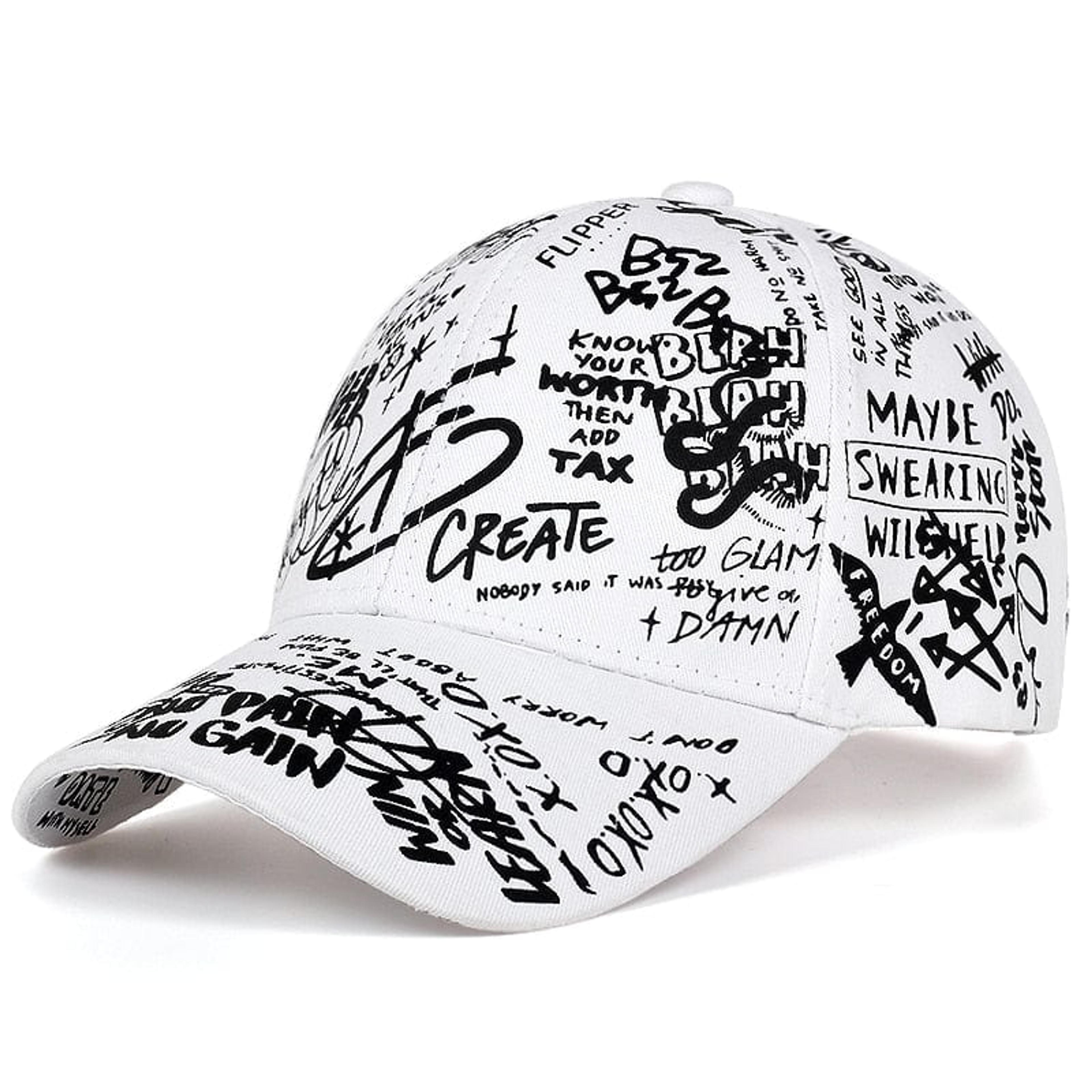 Graffiti Print Adjustable Cotton Hip Hop Baseball Cap