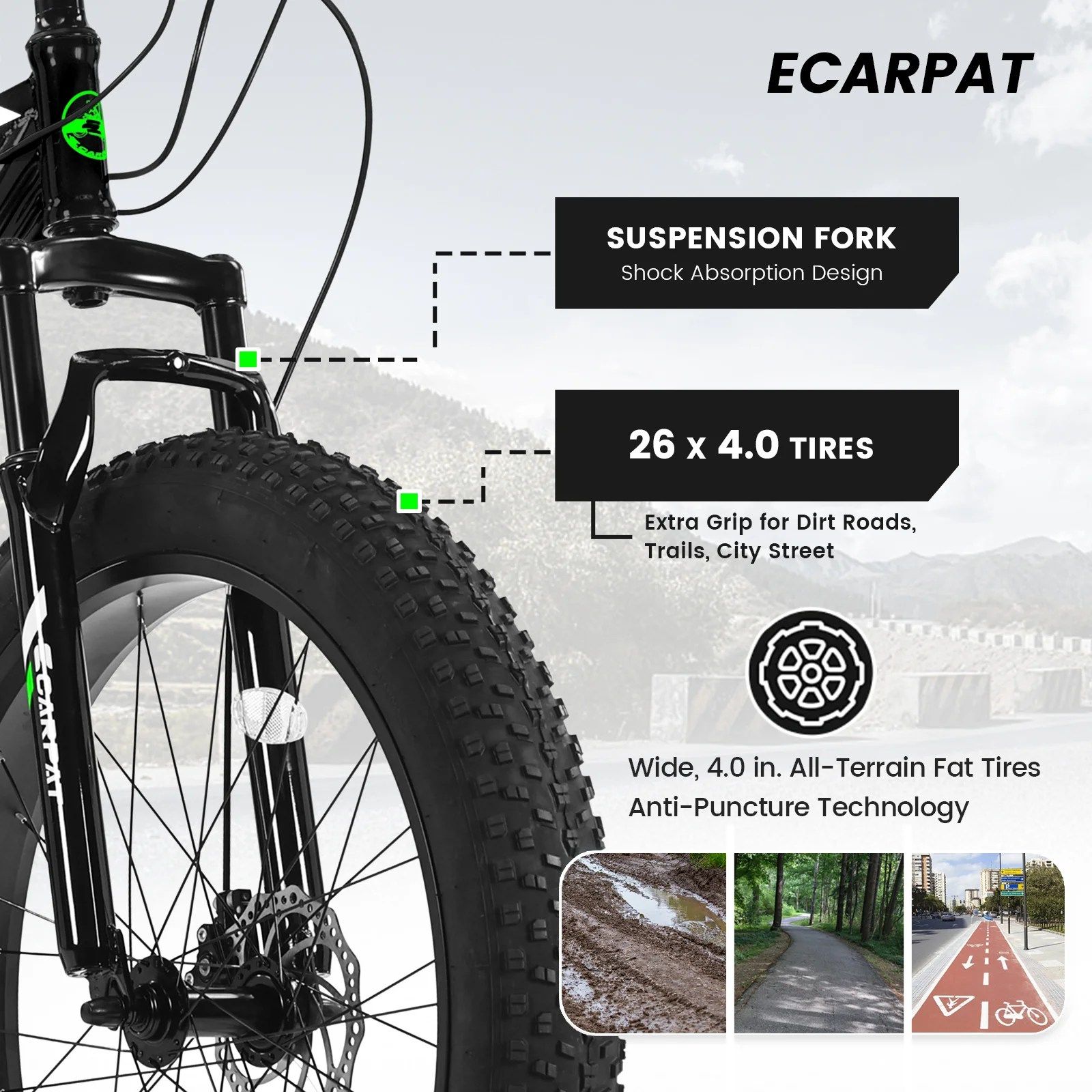 Elecony 26" Fat Tire Bike Review: Shimano 21-Speed All-Terrain Beast
