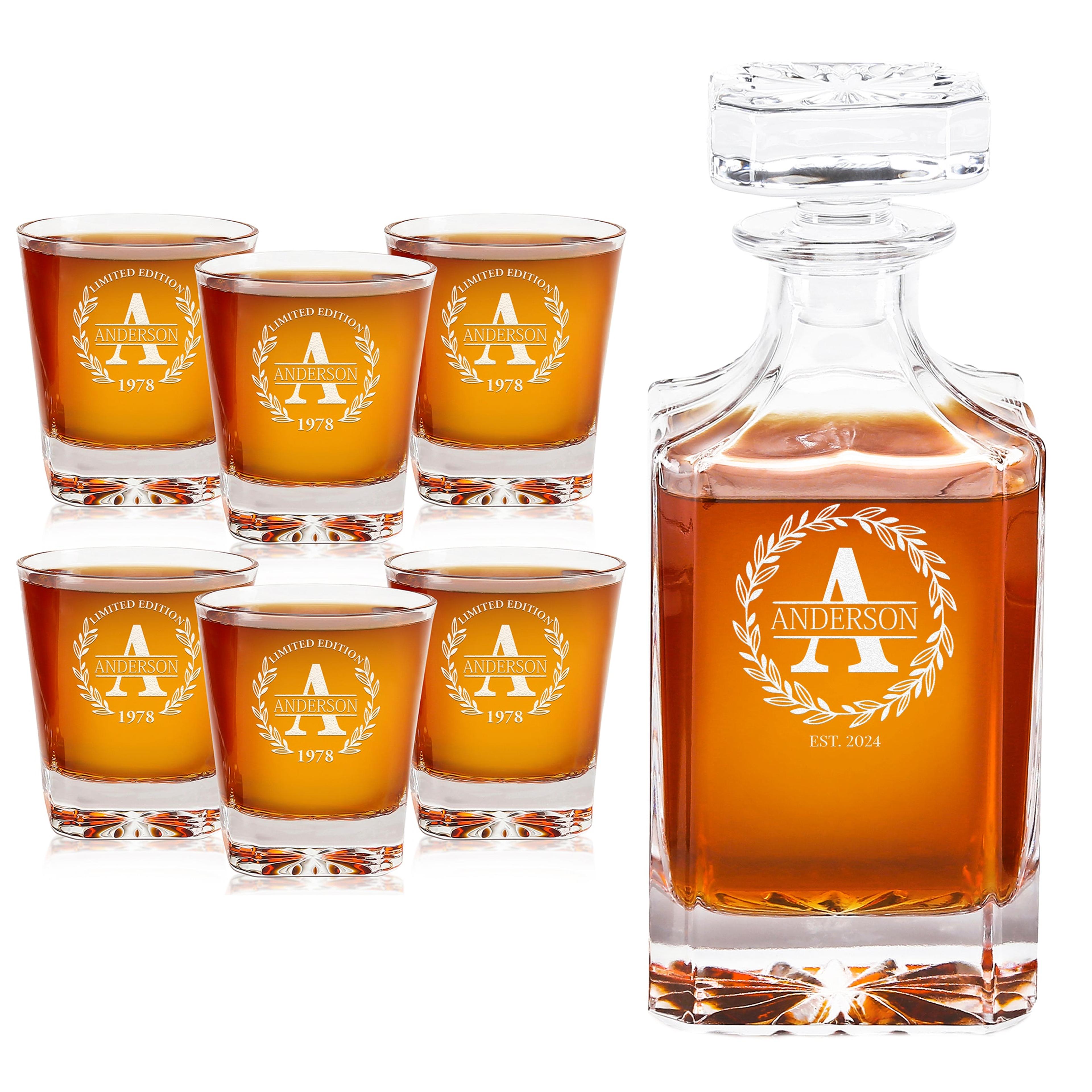 Frolk Classic Whiskey Set — Decanter + 6 Glasses