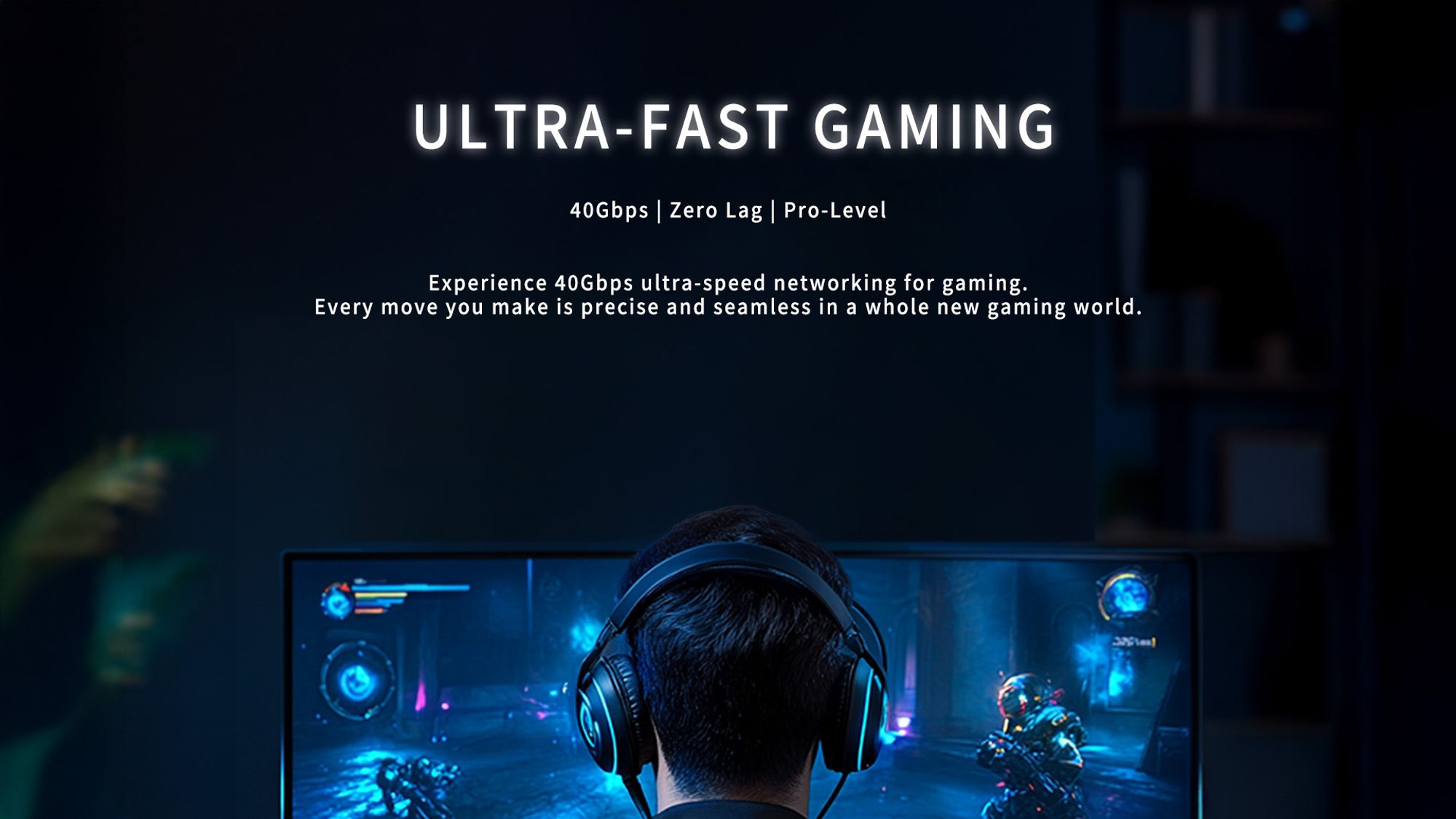 Cat8 Flat Black Feature UltraFastGaming