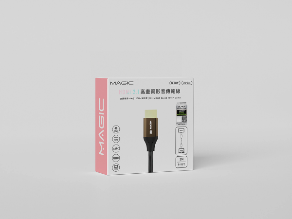 Gallery image 3 of HDMI 2.1 Ultra High Speed 認證影音編織線