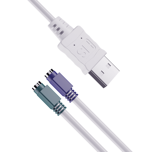 Gallery image 1 of USB 2.0 to 2X PS/2 轉接線