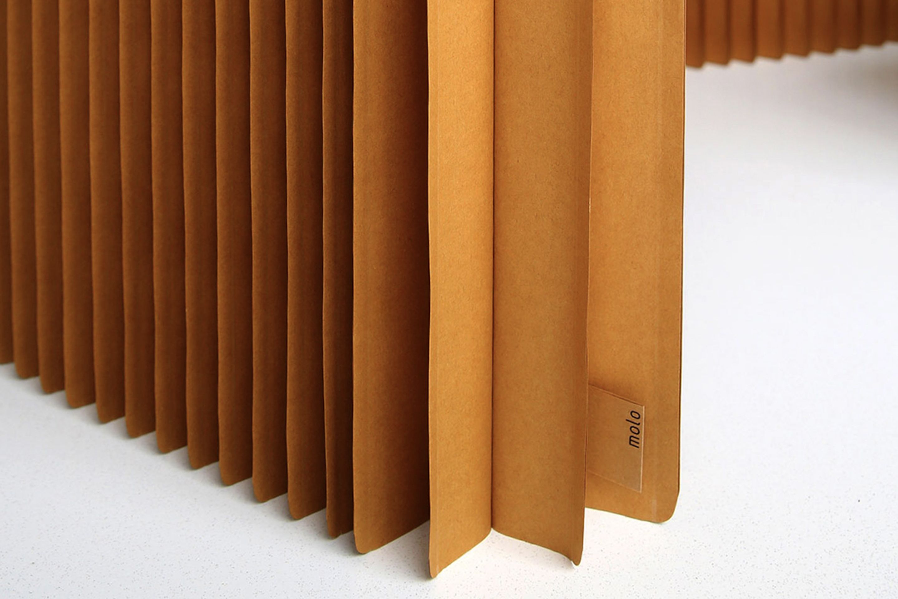 Paper softwall in brown paper