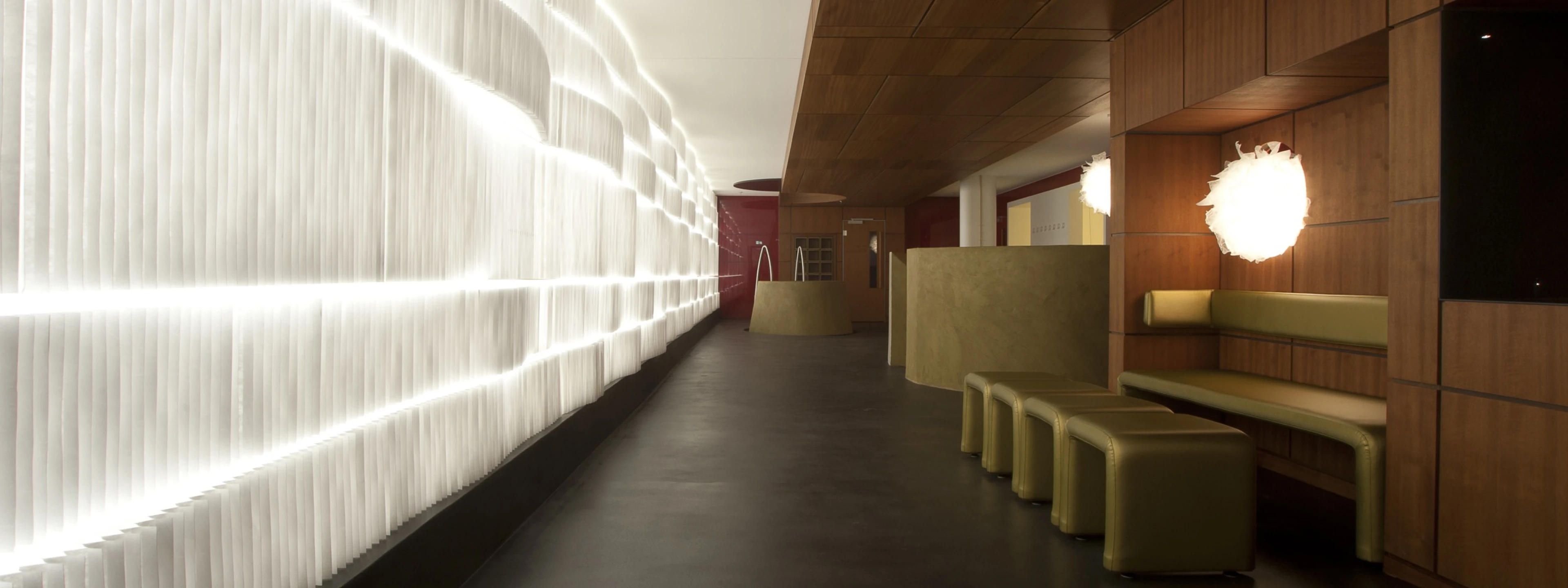 softblock LED back-lit room divider - how to create privacy in an open office plan