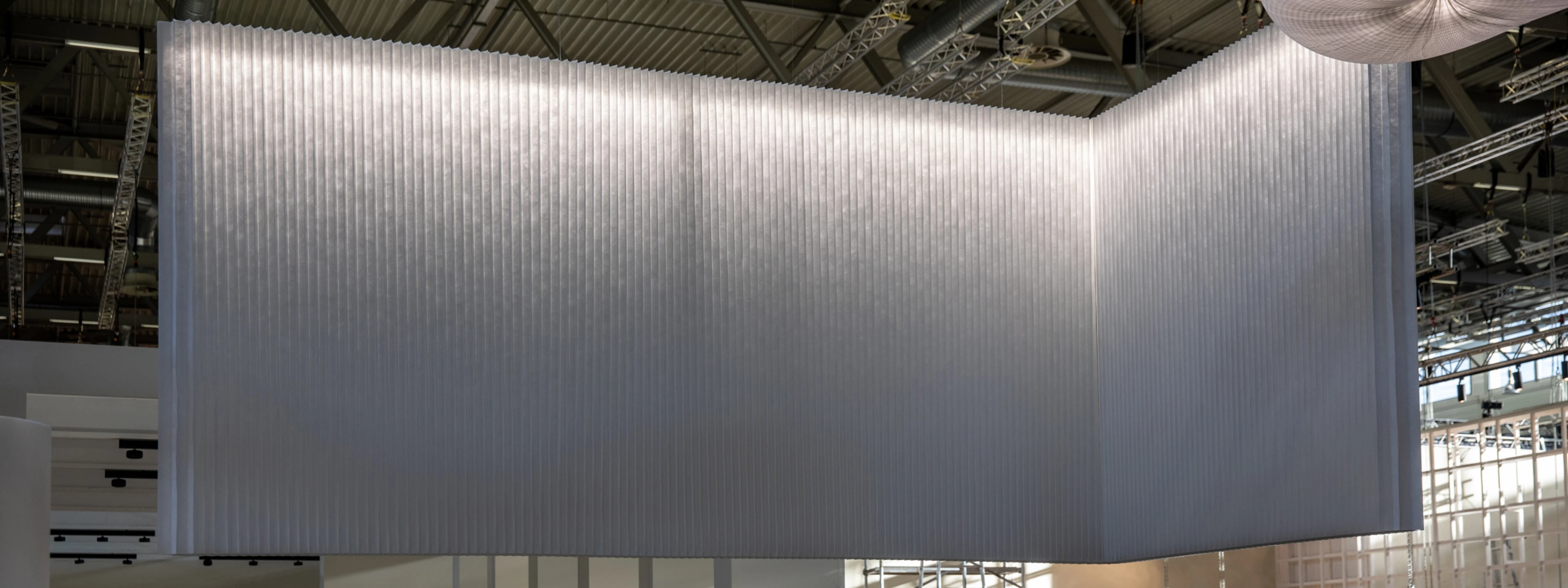 large gallery lighting fixtures - suspended softwall luminaries