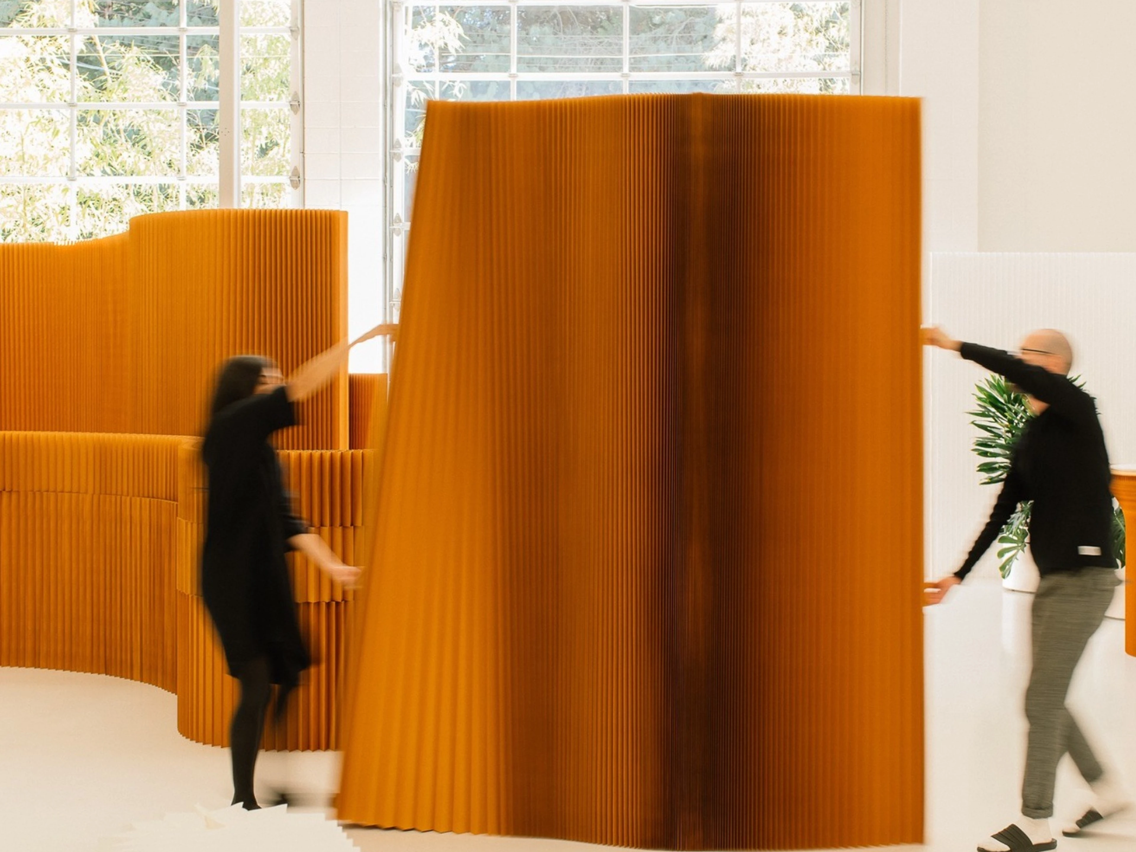 christmas space partitions - brown softwall and softblock