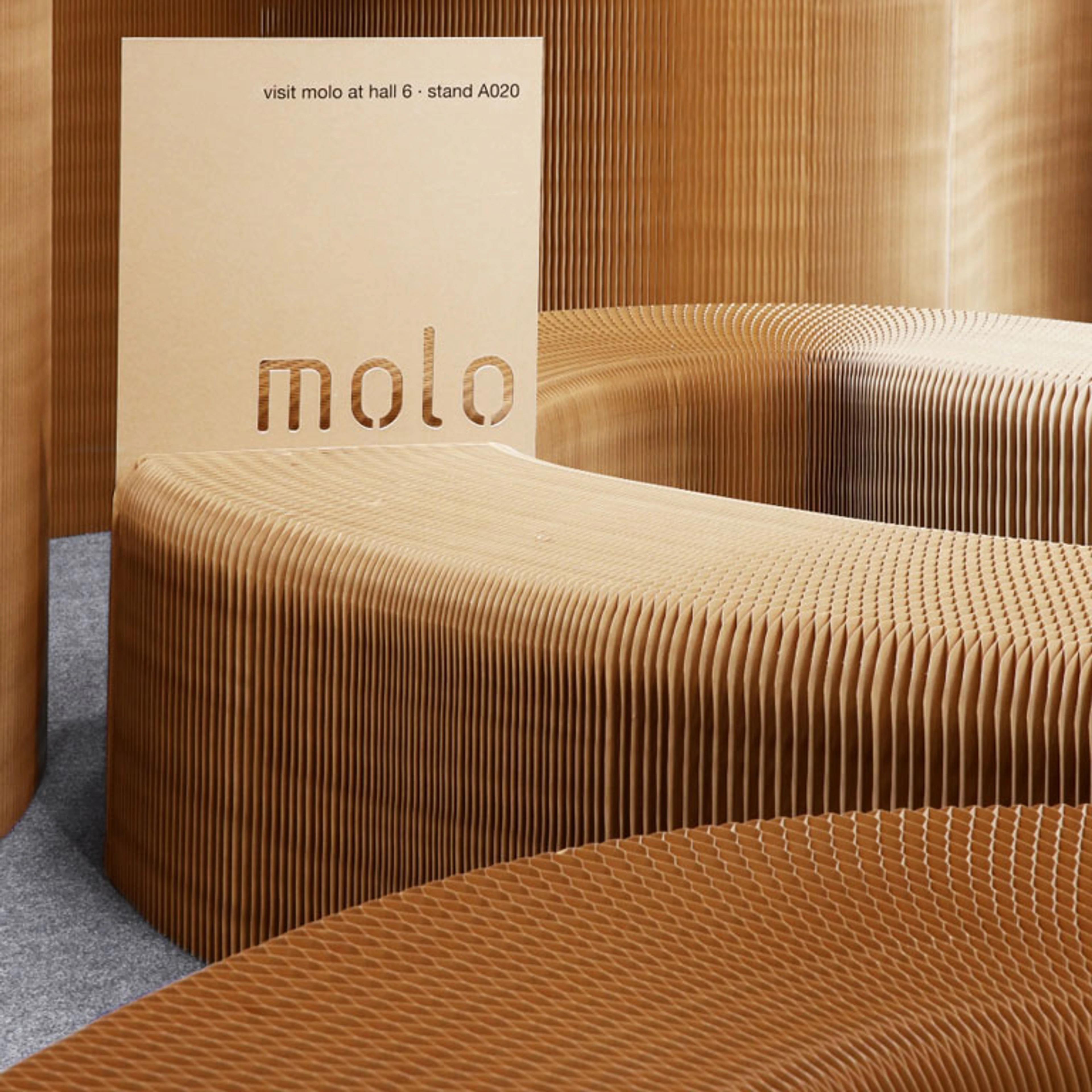 honeycomb paper furniture seating and partition wall - mobile
