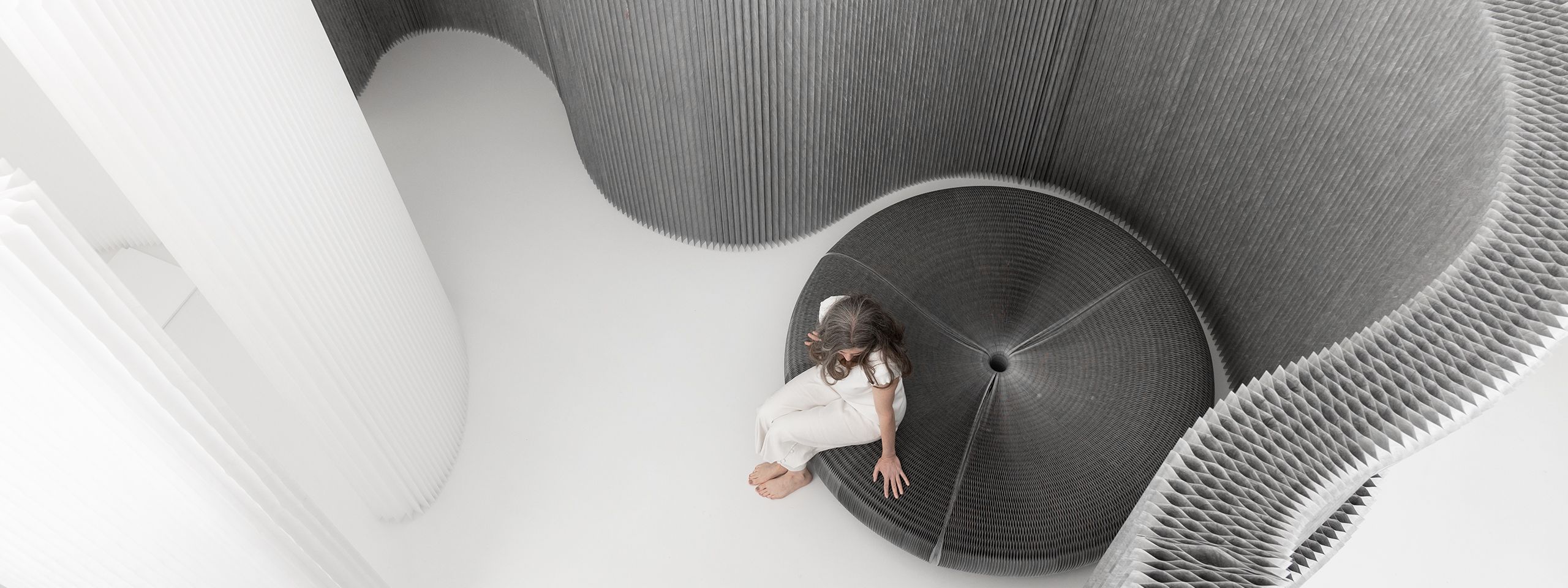paper furniture aluminum textile lounger sitting molo