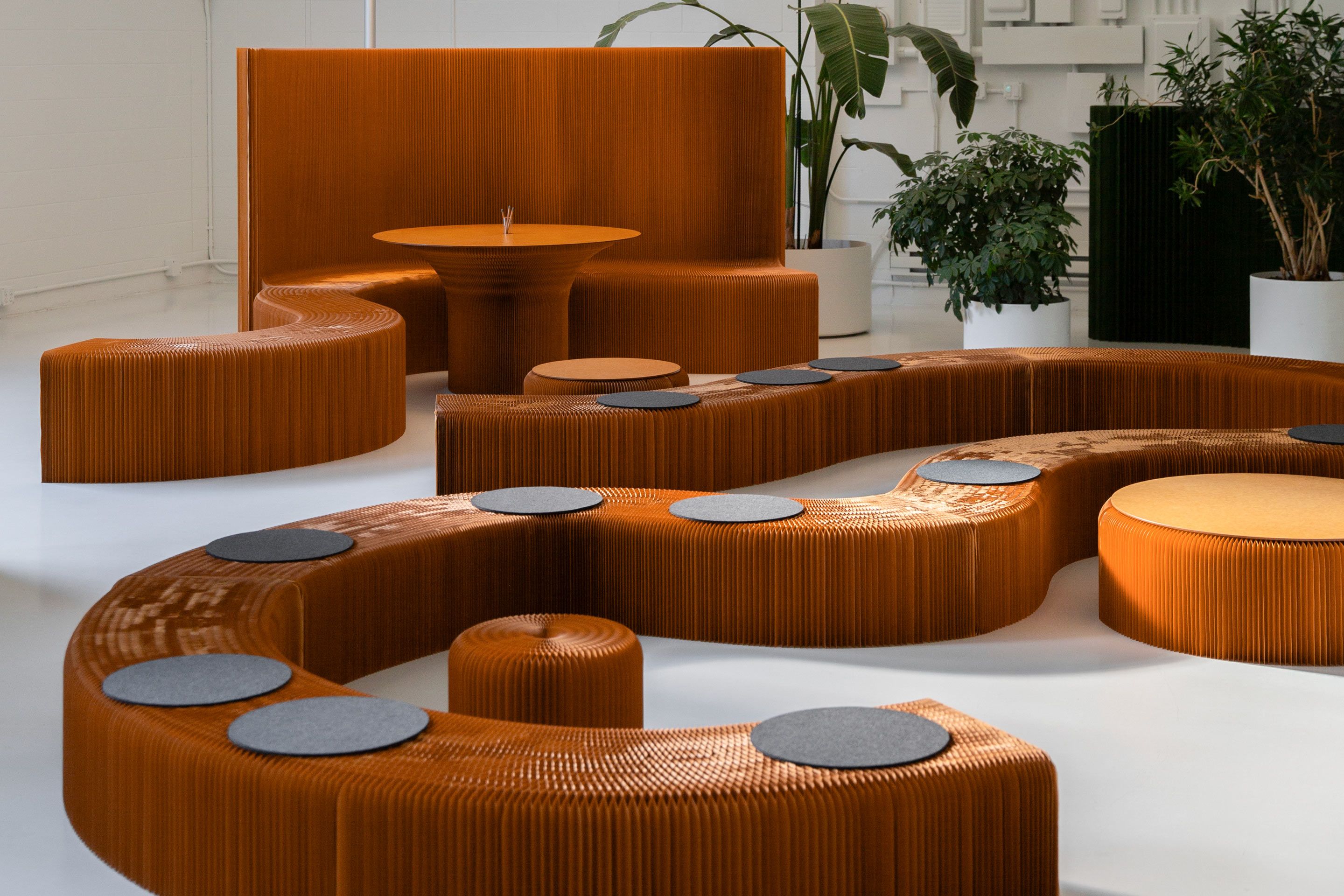 Felt pads, available from molo, offer a comfortable seating surface and help slow patina formation.