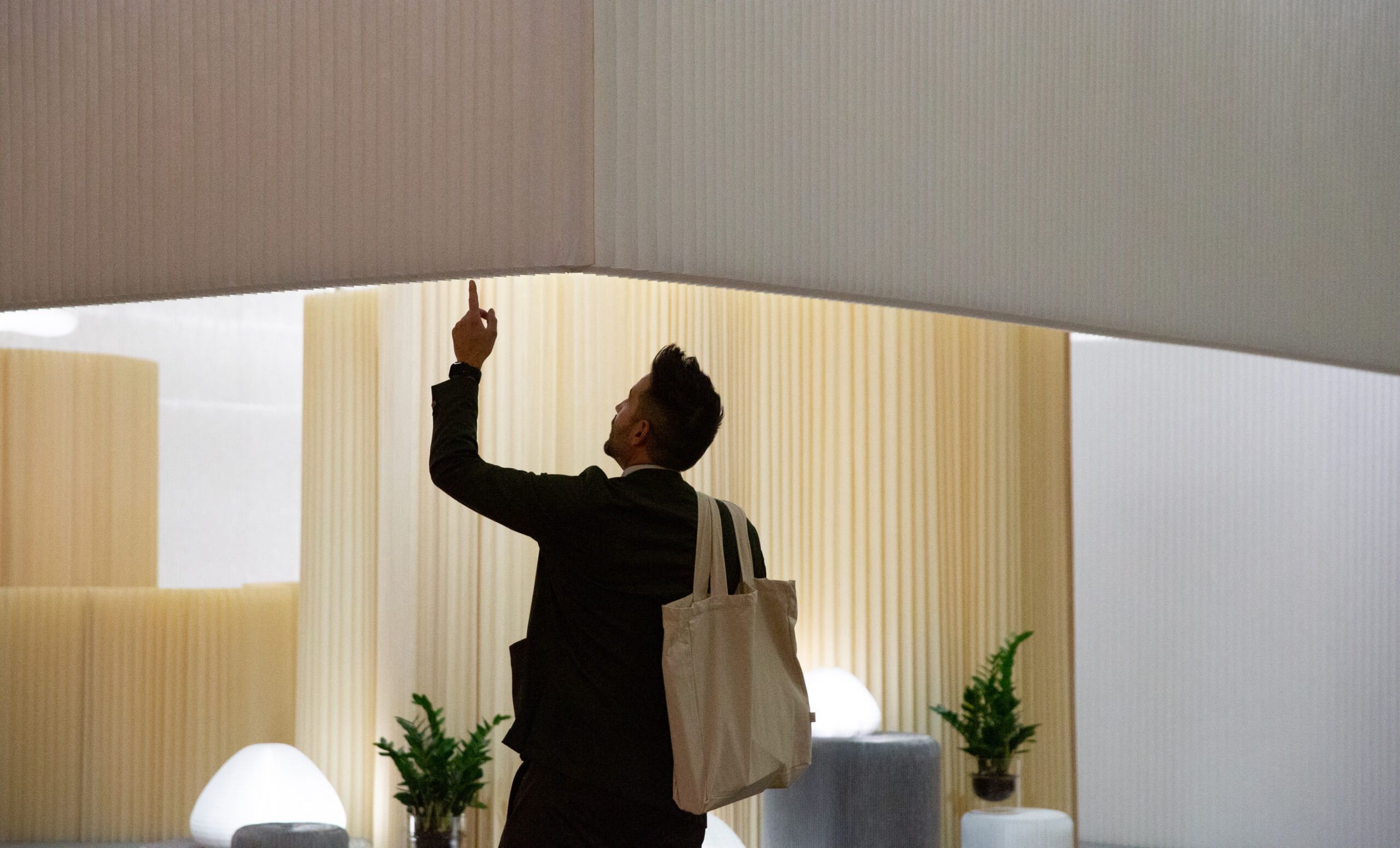 creating suspense with suspended room dividers