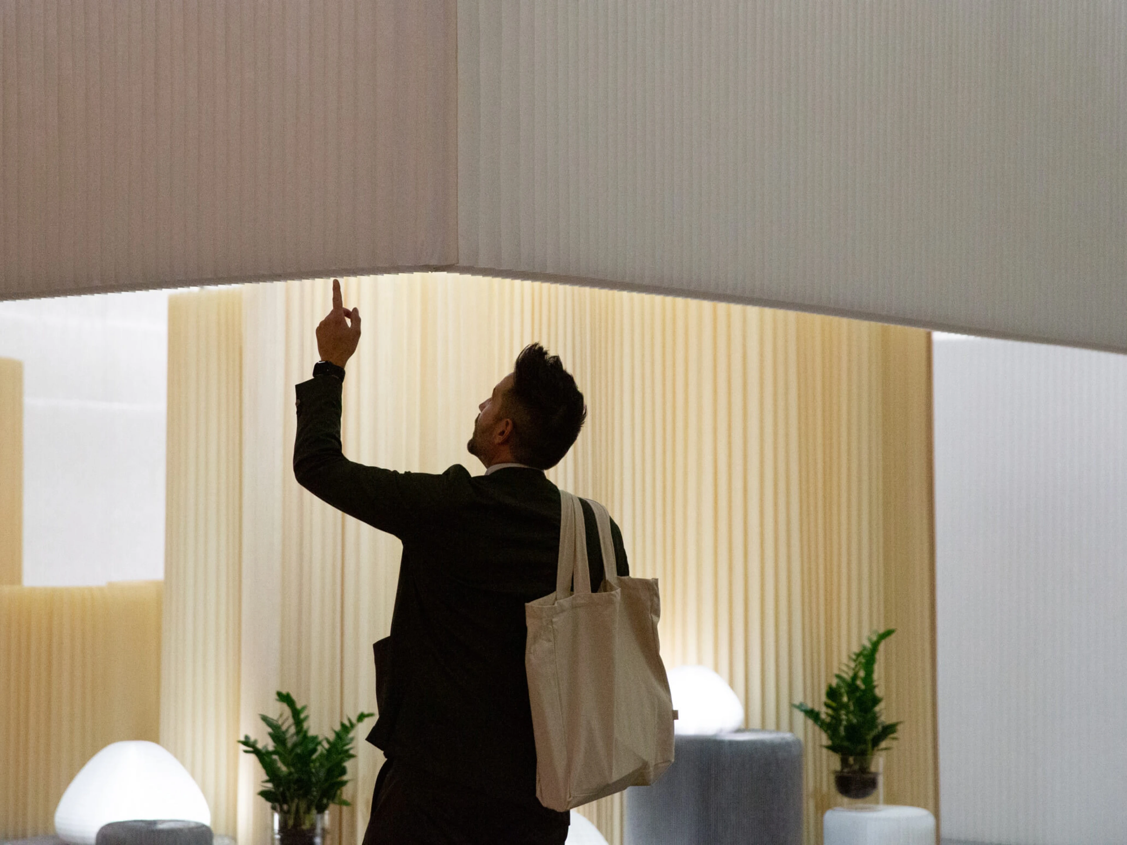 creating suspense with suspended room dividers