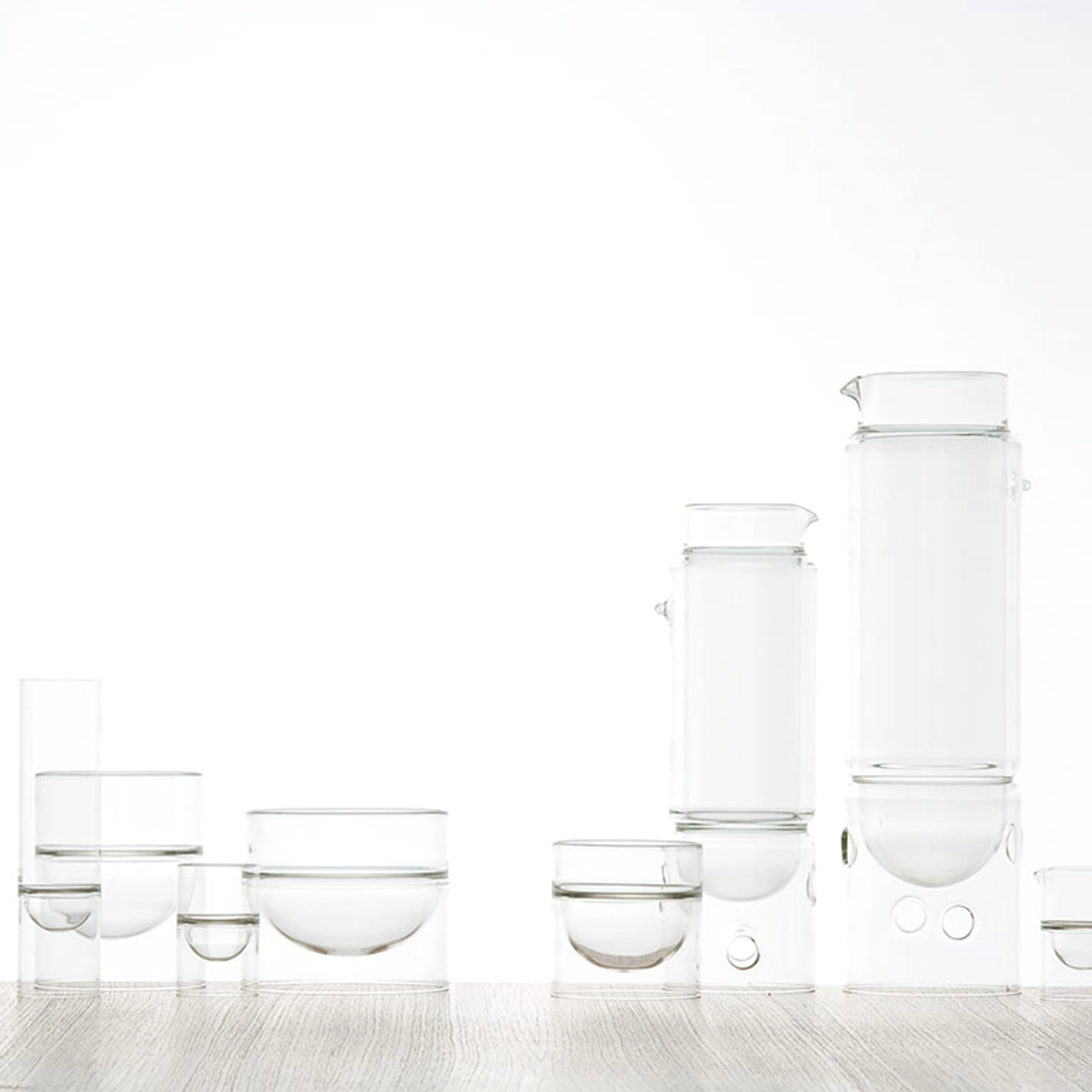 float glassware collection by molo. heat resistant borosilicate teapot, glass tea cups and coffee glasses