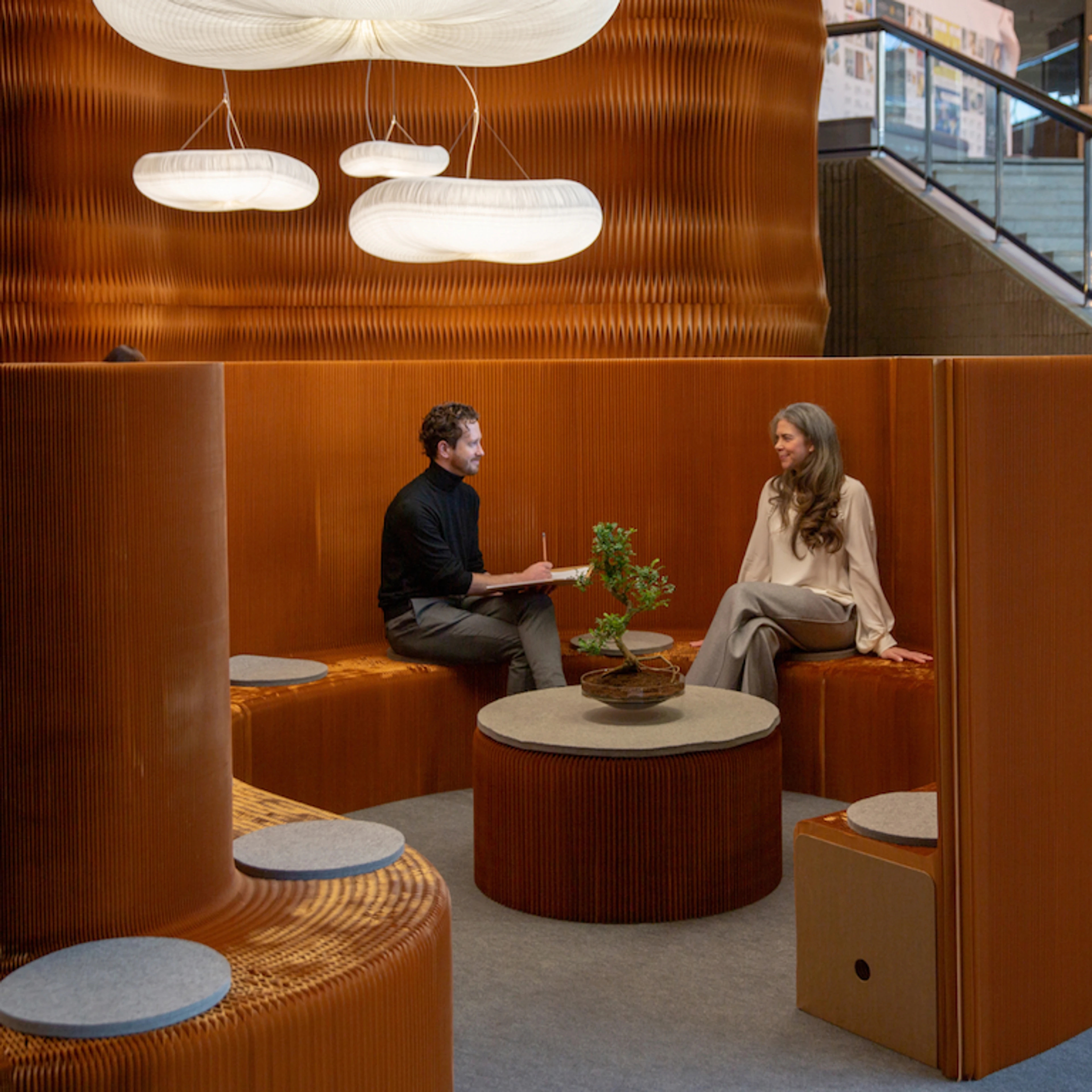 privacy in an open-plan office environment - mobile