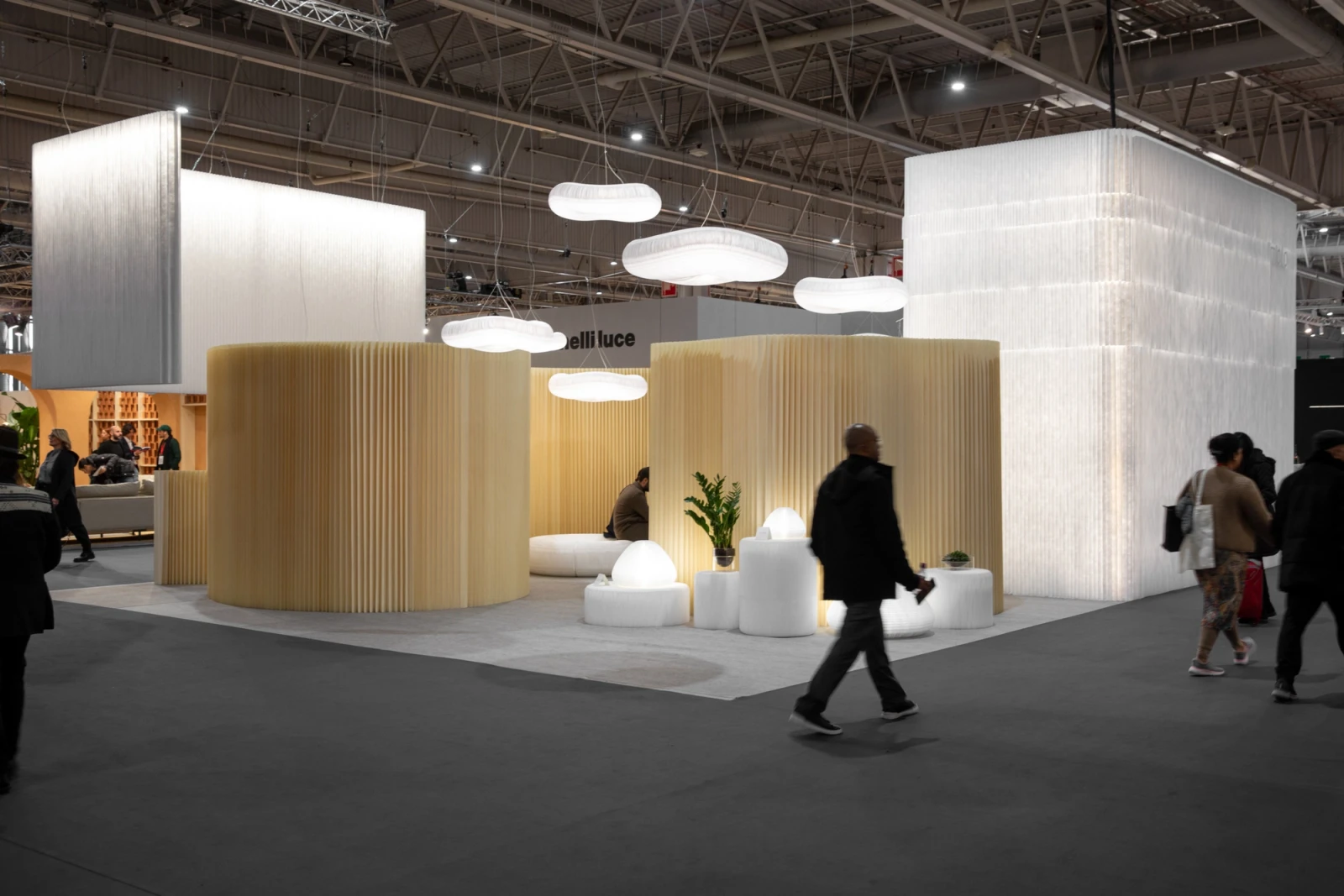 wood softwall - suspended softwall luminaire - cloud light - molo - M&O 2023 - 08