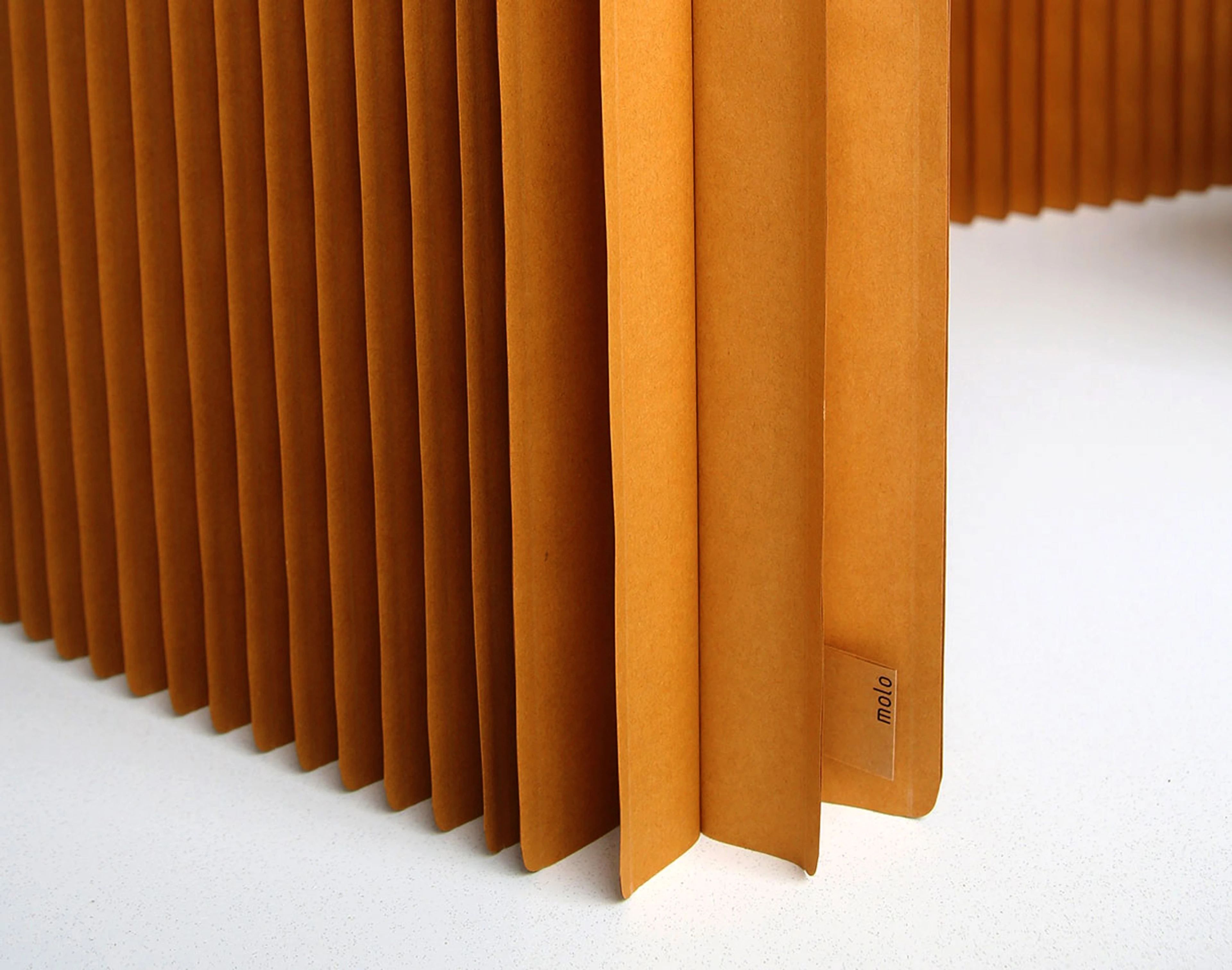softwall, paper wall detail, flexible folding partition, molo