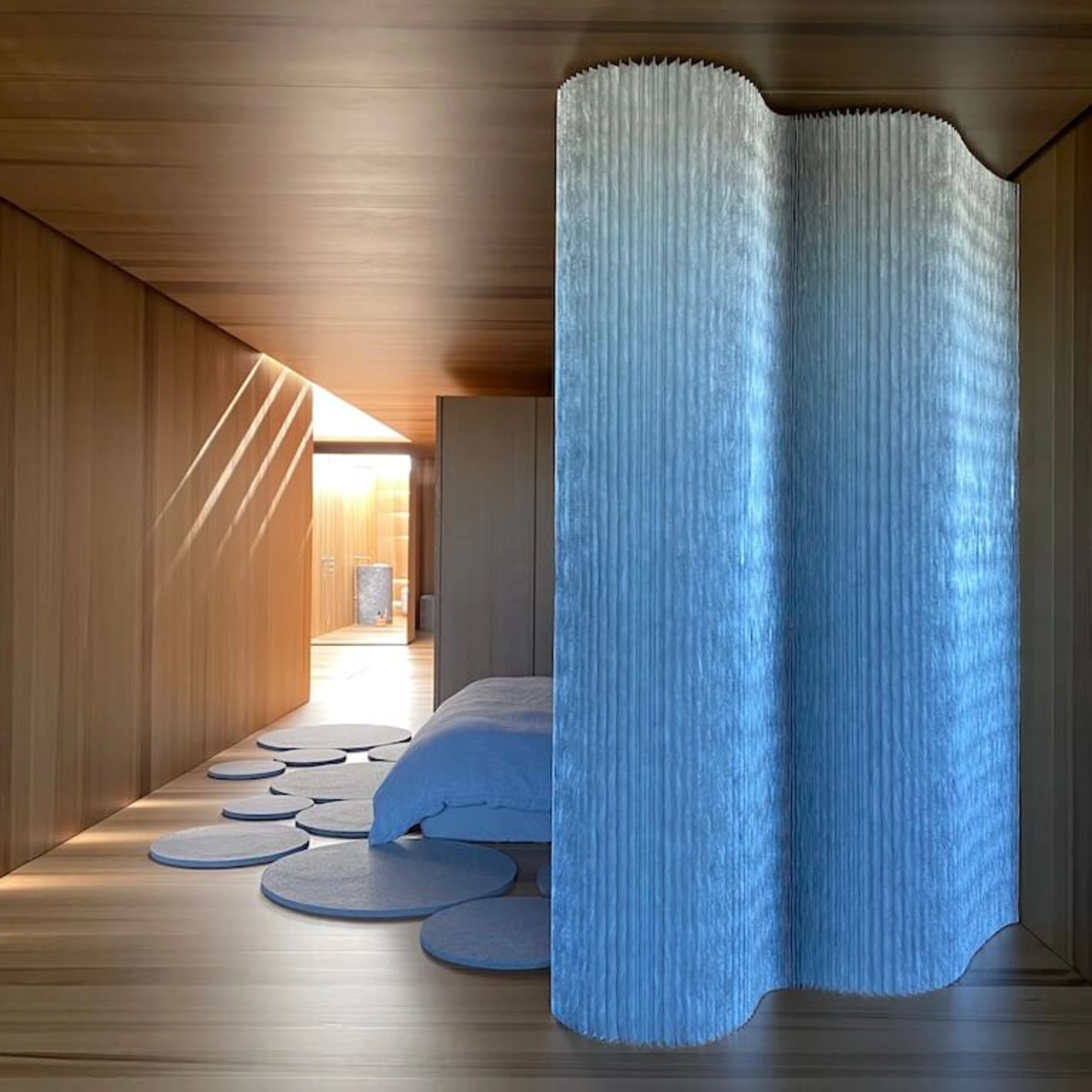 molo aluminum textile softwall in cedar bedroom mobile