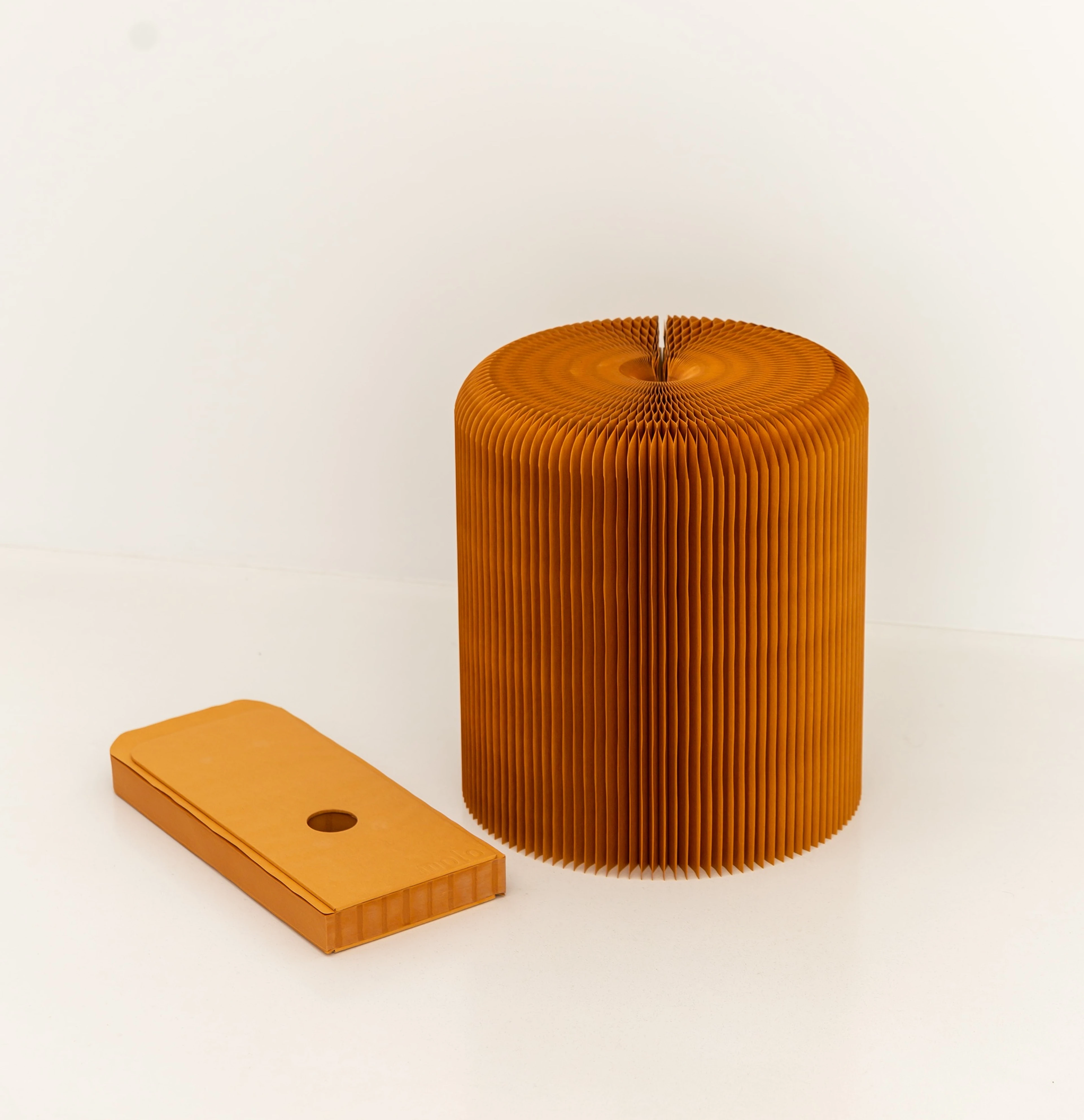 molo softseating in brown kraft paper, designed by Stephanie Forsythe and Todd MacAllen