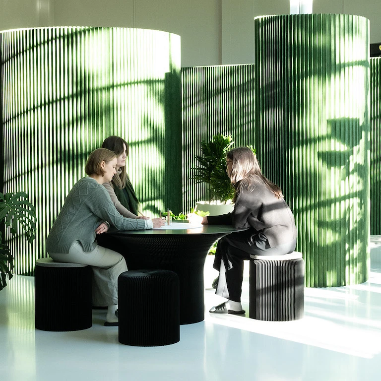 green softwall acoustic partitions - colour theory - m