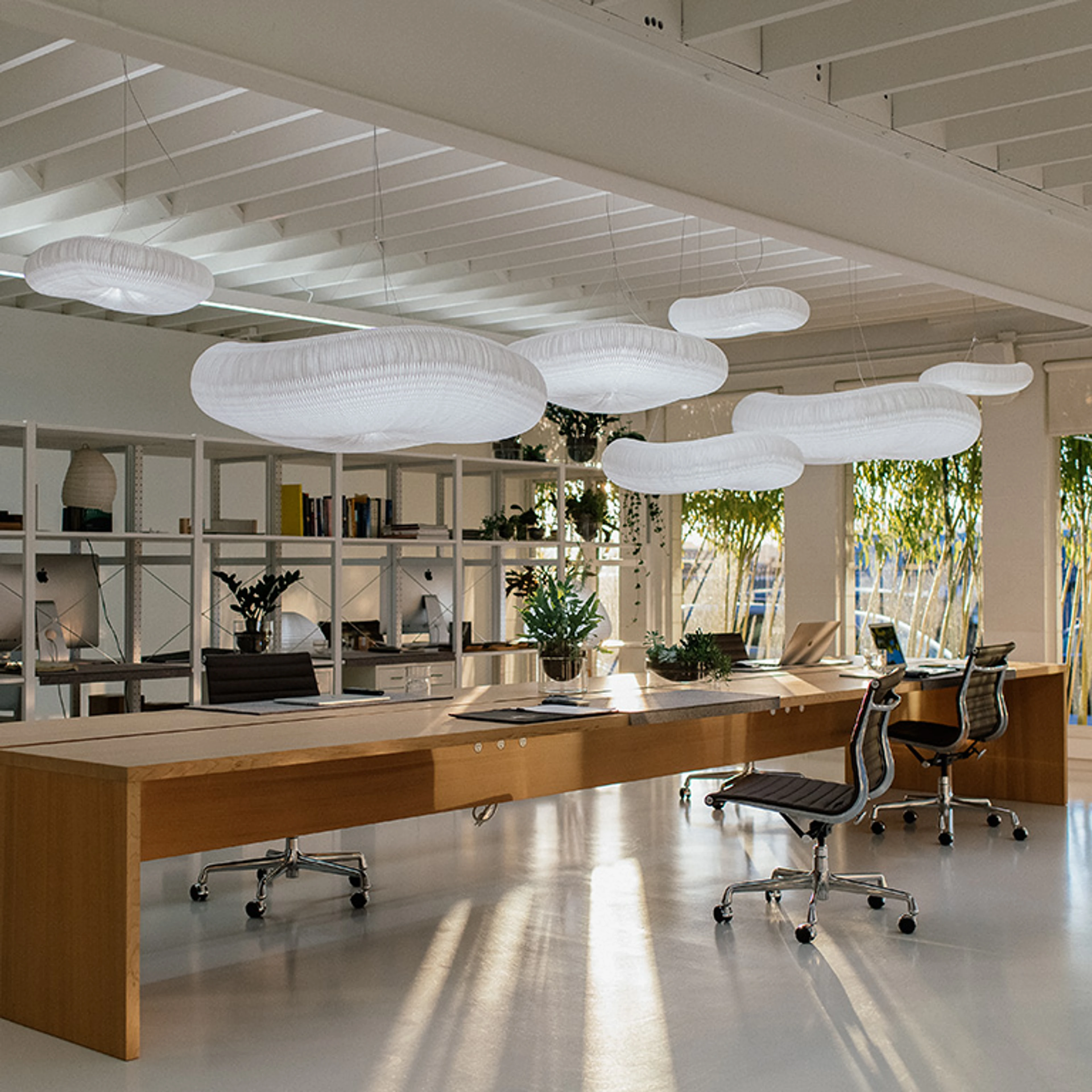 cloud softlight pendants, modern office lighting, molo studio