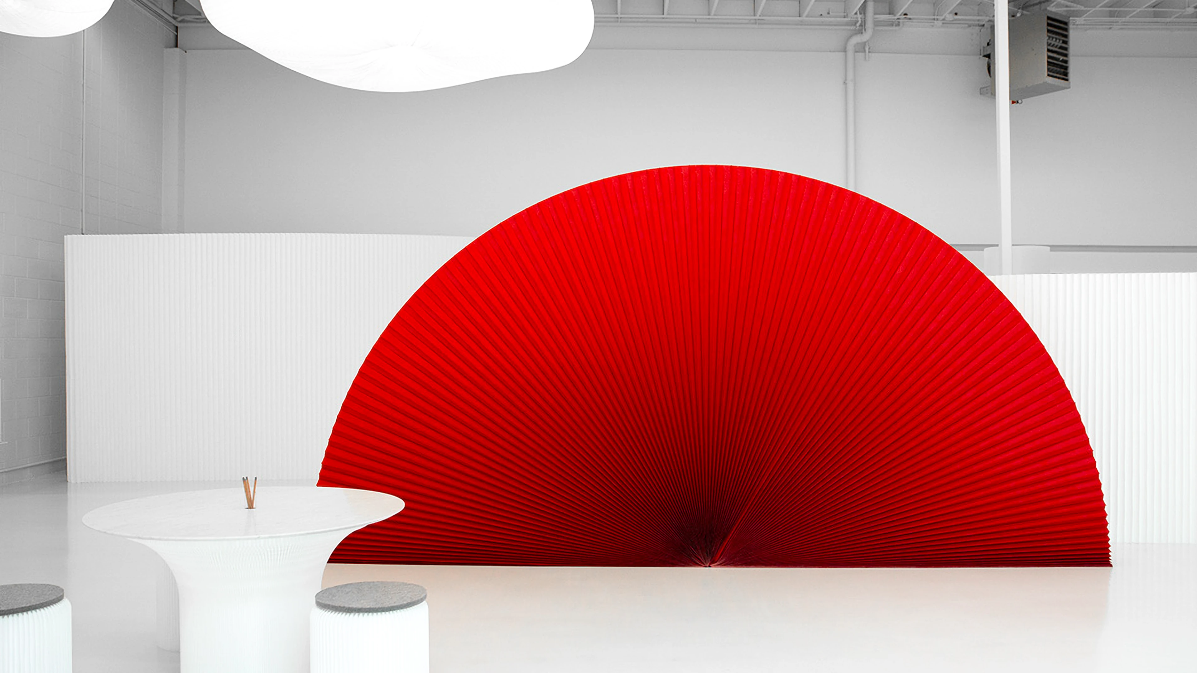 using temporary walls to brighten space