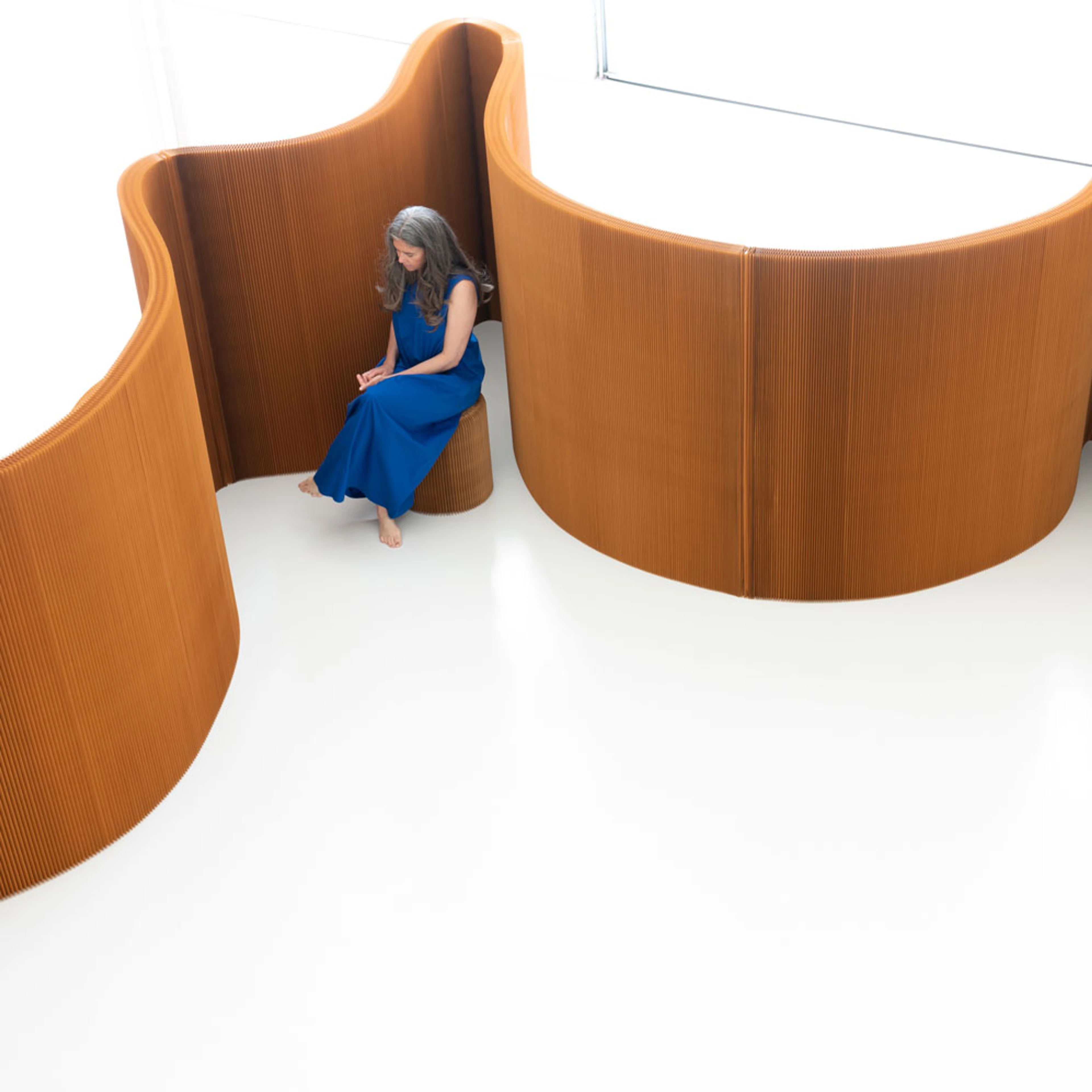 honeycomb paper furniture - mix of cardboard and recycled paper - invented by molo