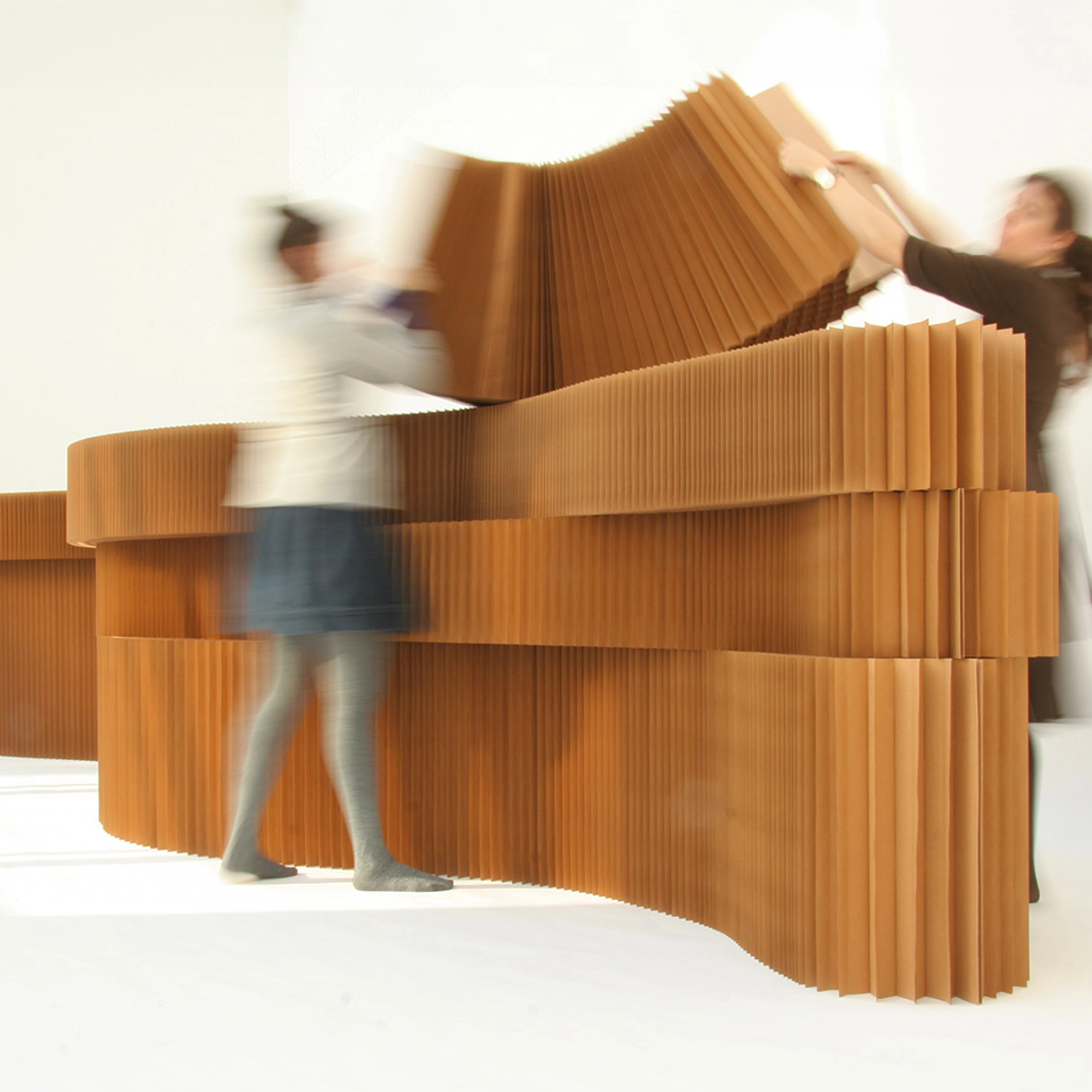 brown paper softblock,stacking softblocks,paper wall,molo,090214