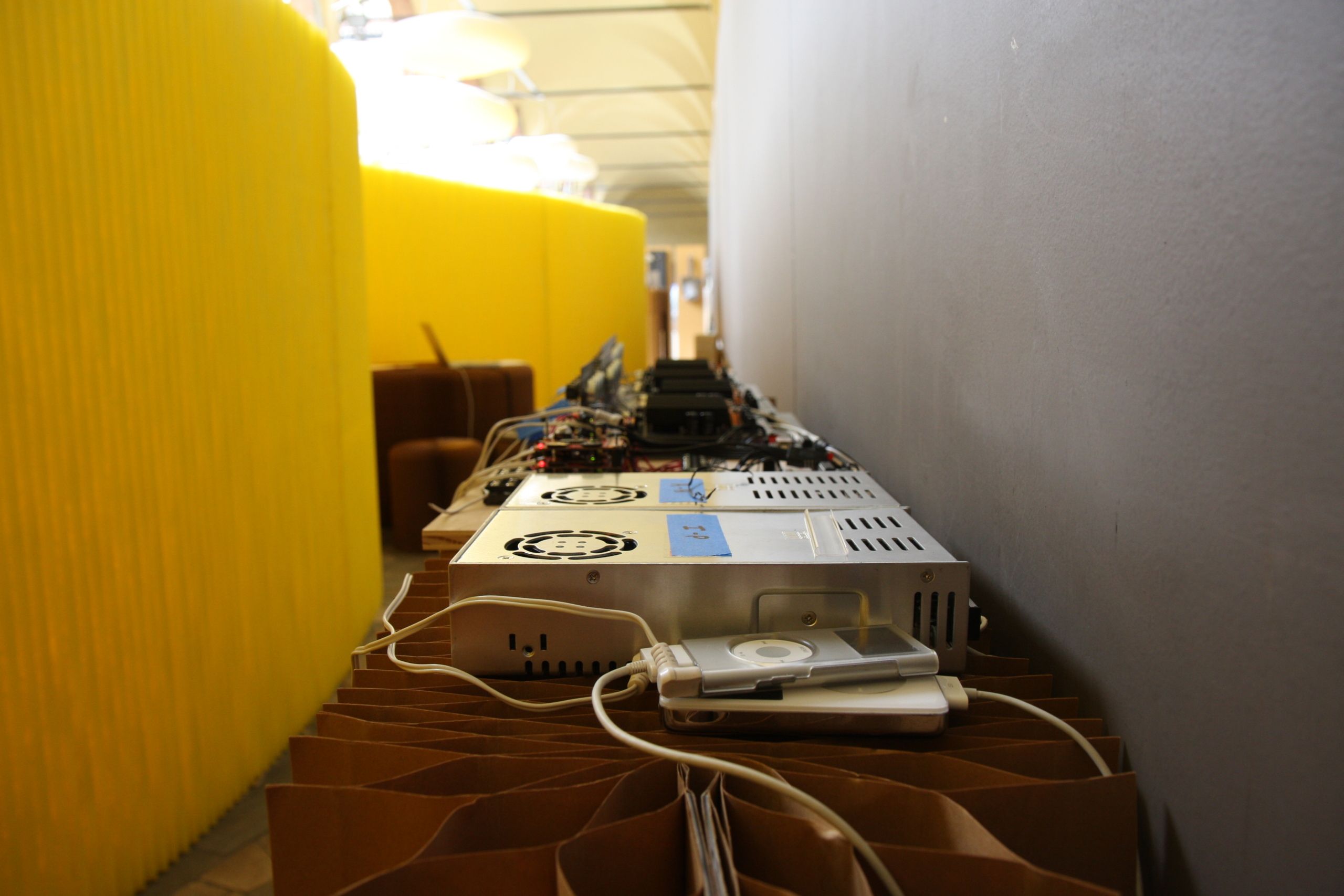 molo's unique sound installation at MOST featured music composed from the sounds of paper