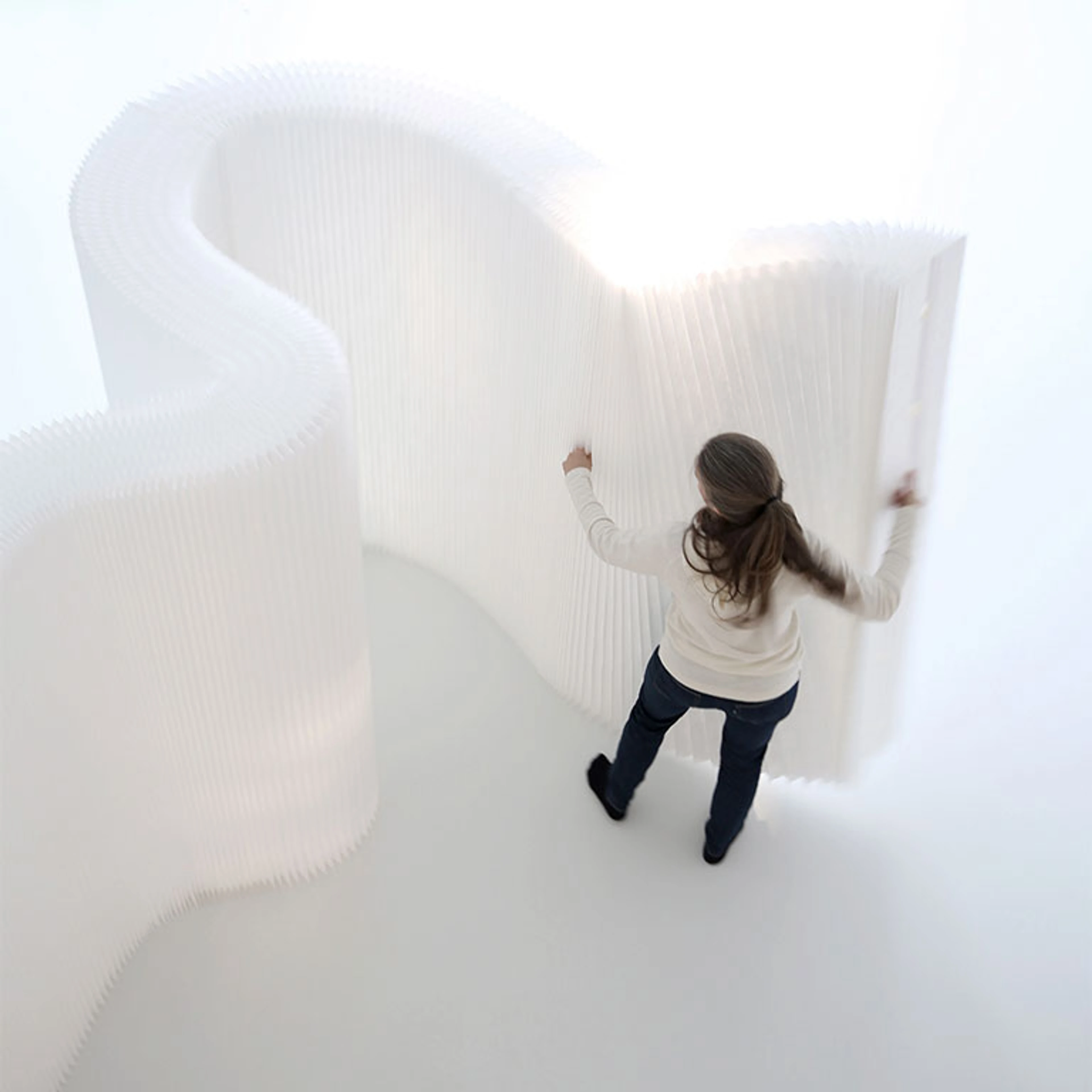 white textile sofwall - Paper Furniture - Modern Cardboard Furniture