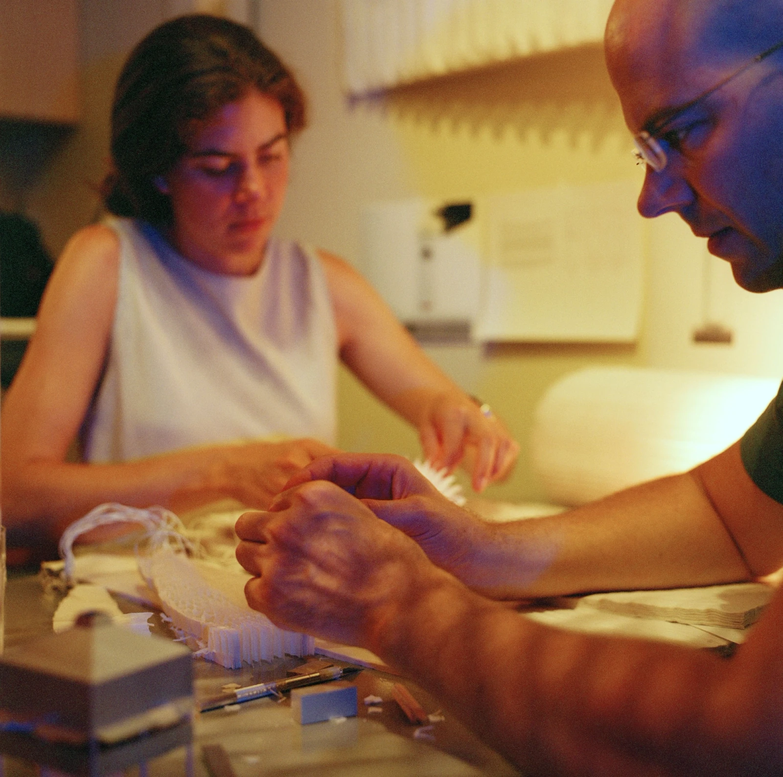 Stephanie Forsythe and Todd MacAllen, designers, artists and founders of molo · Photo by Barry Gnyp 2003