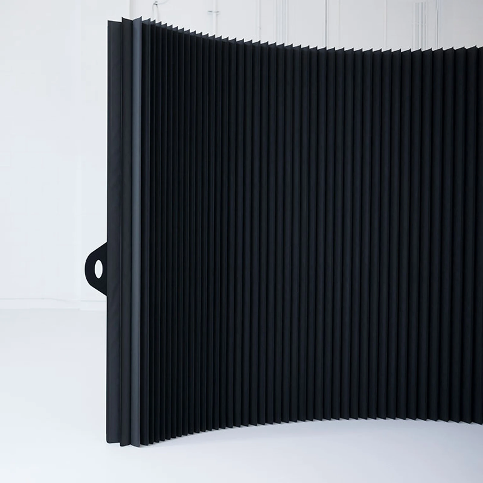 Black Paper Softwall Room Divider - Folding Cardboard Wall Dividers
