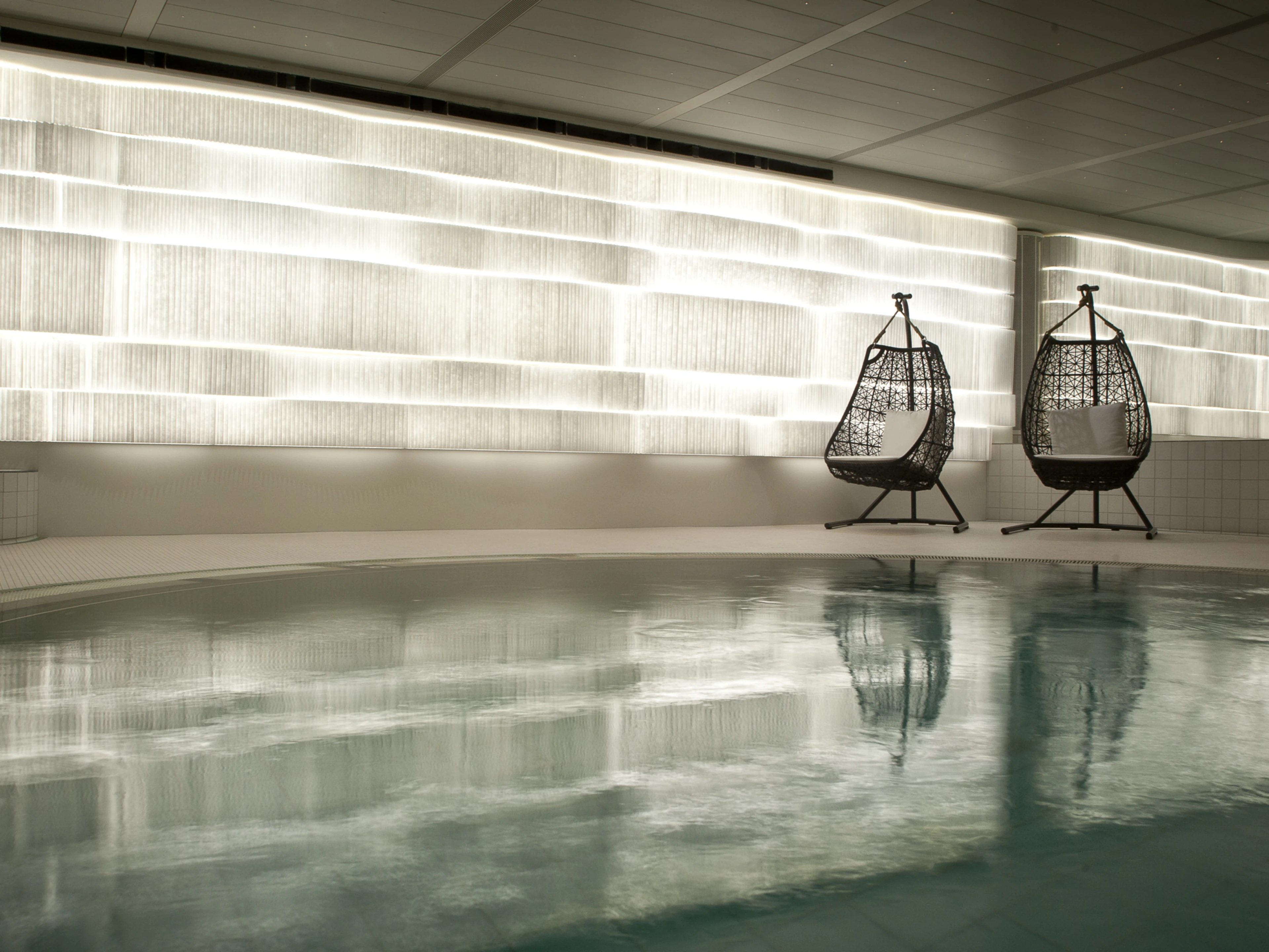 molo white textile softblocks + LED at the Eichstätte Spa in Zug, Switzerland