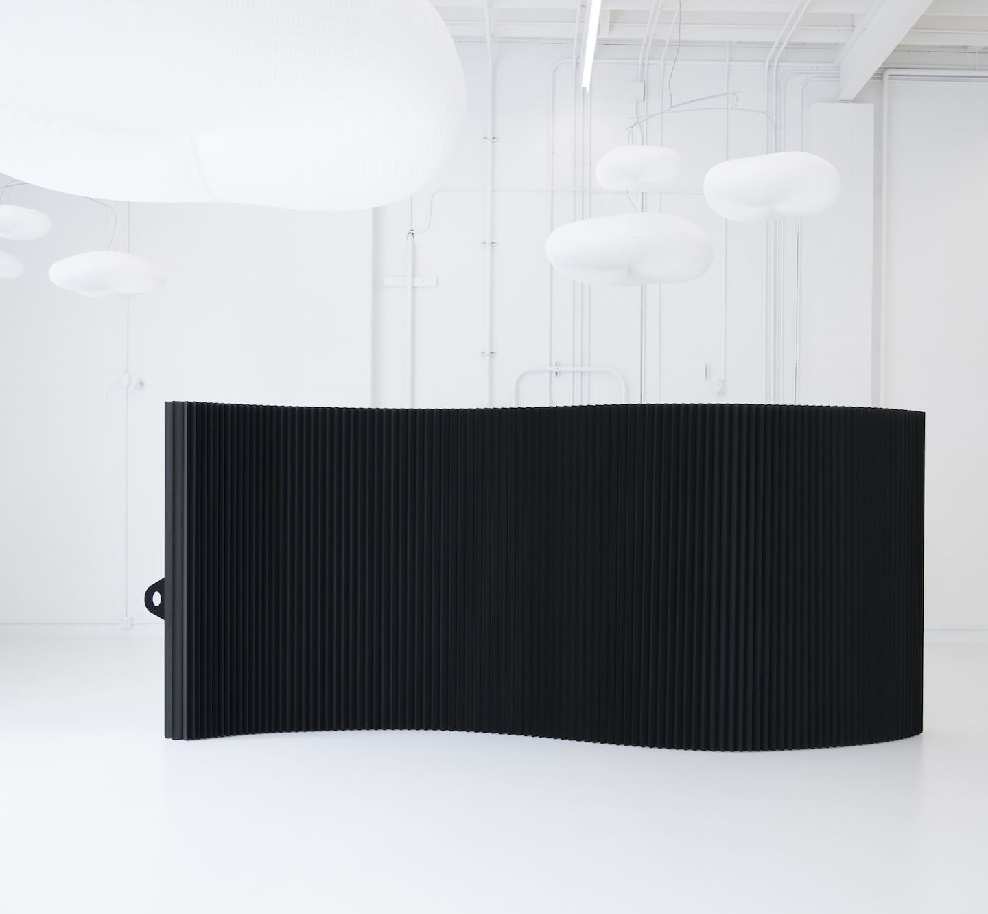 flexible wooden room partitions - ink black