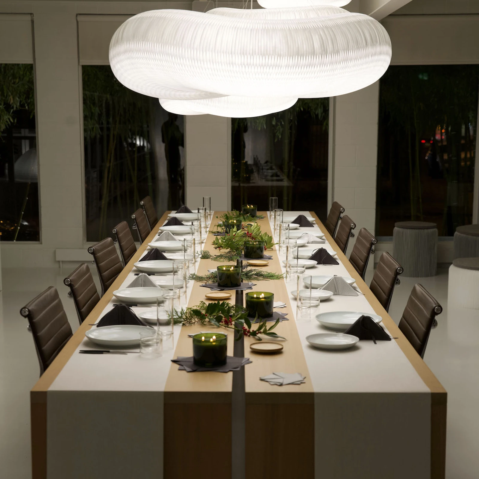 christmas party lighting, glassware, barware and furniture by molo