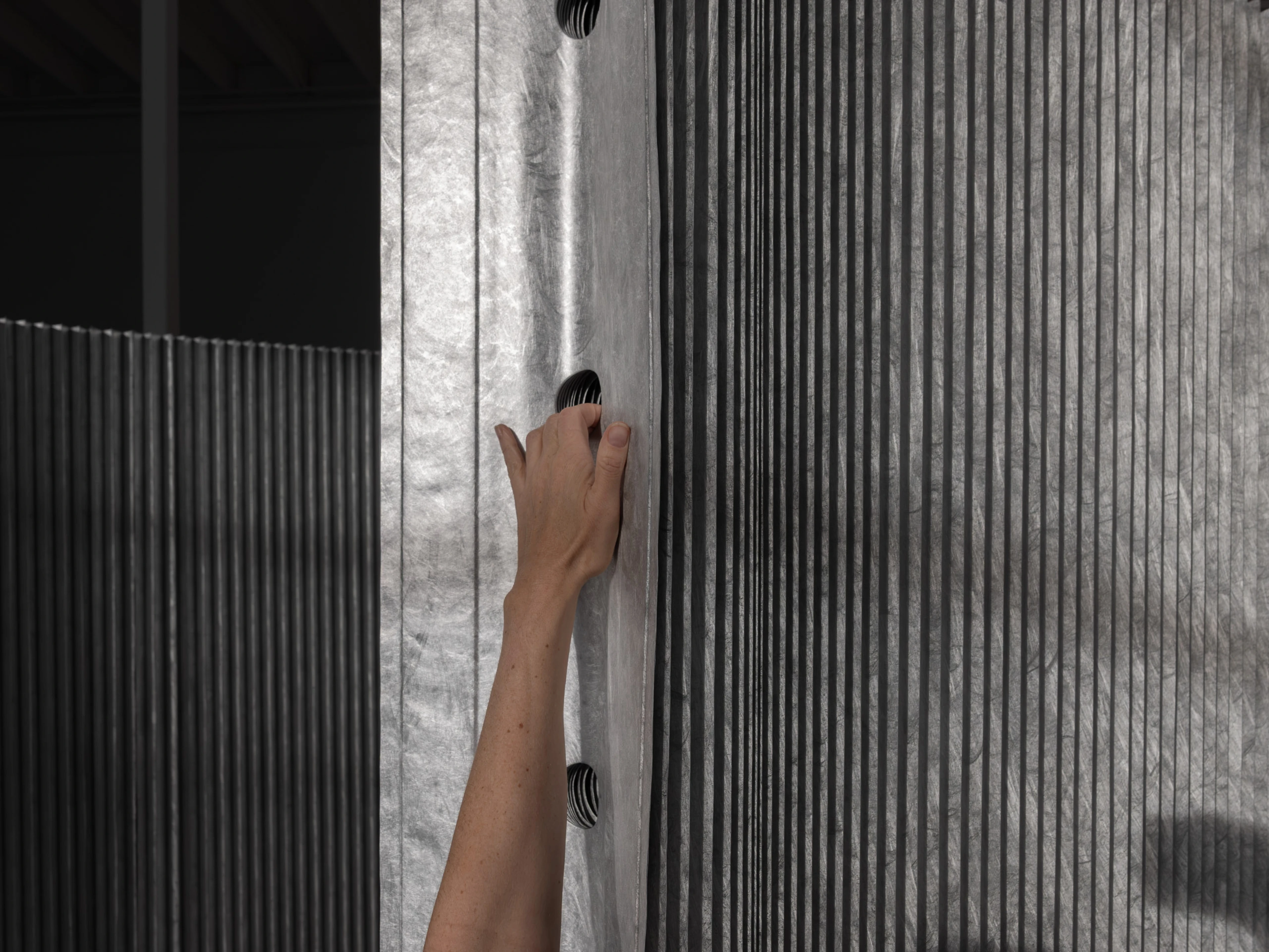 Close the magnetic end panel on itself to create a rounded end for stability and aesthetics.