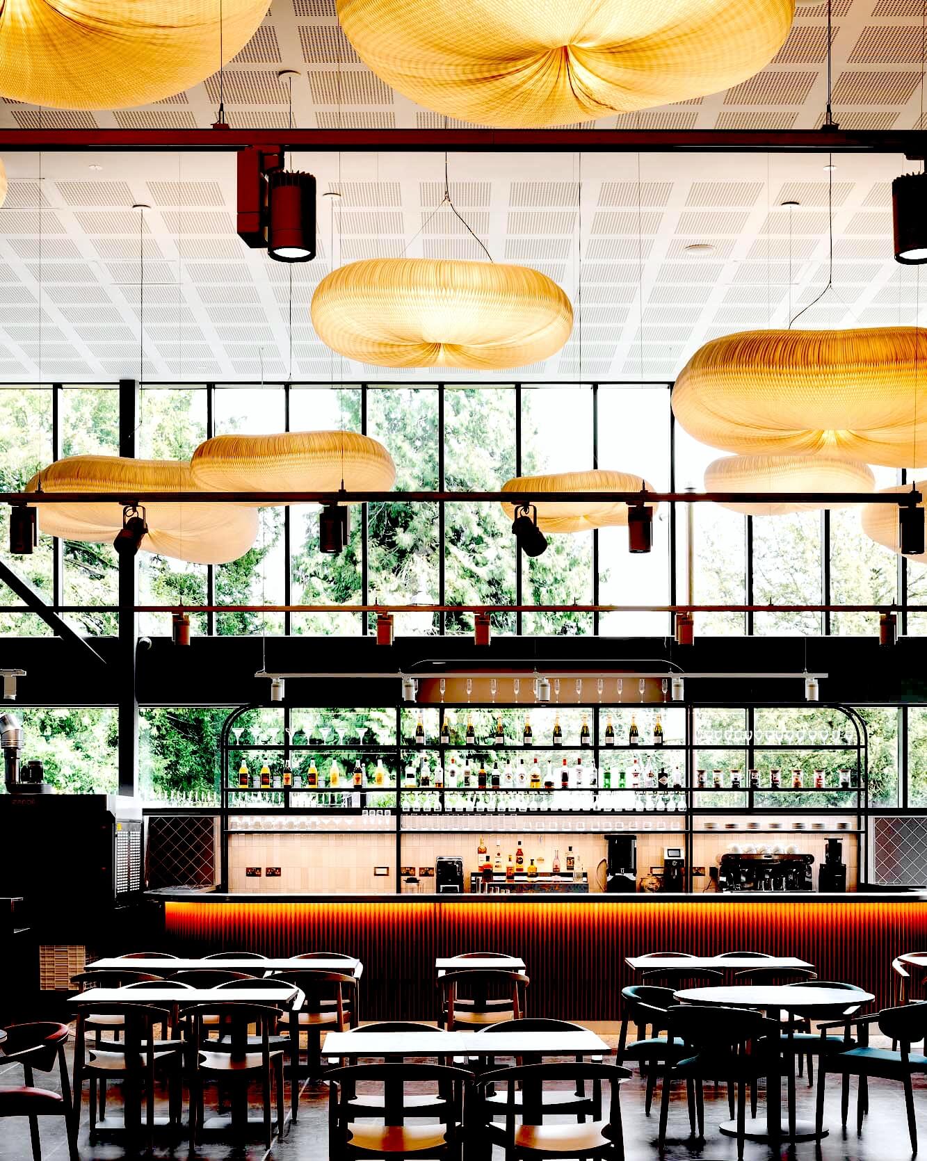 Kiln Cafe at the Midlands Art Centre - UK - cloud lighting for restaurants and bars