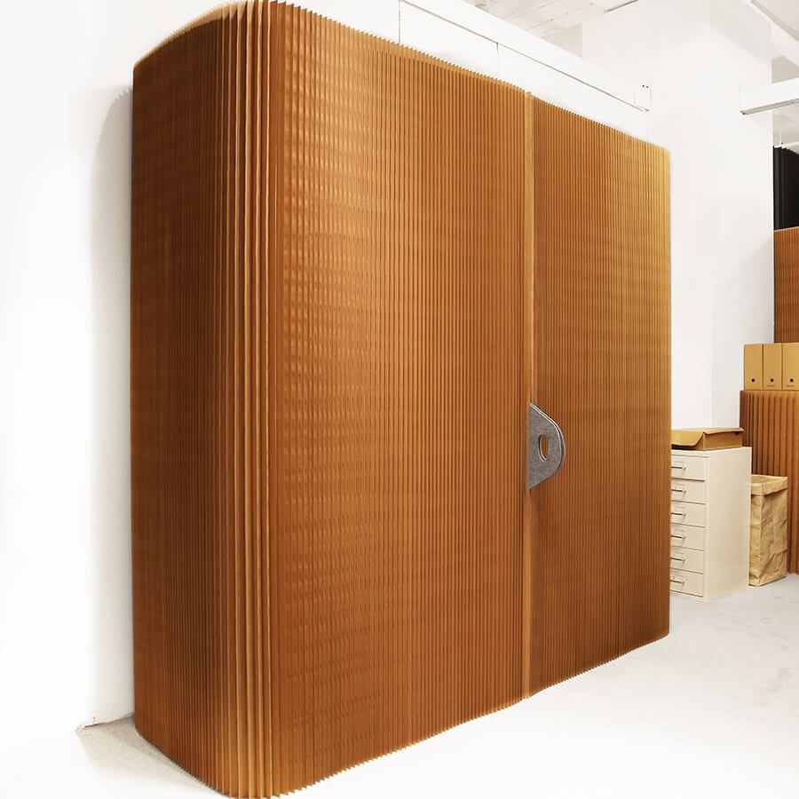 sculptural wall storage solution for the modern home office