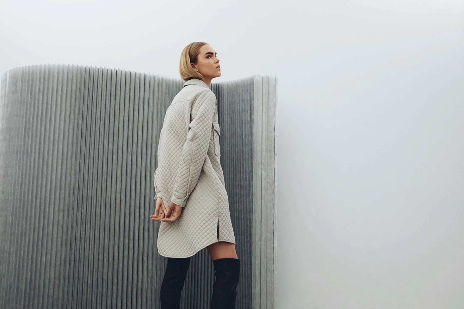 aluminum room partition for fashion shoot