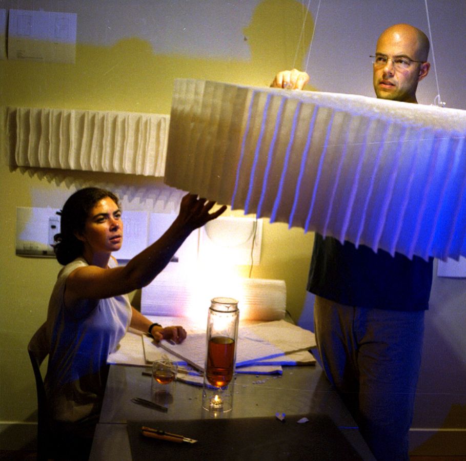 Stephanie Forsythe and Todd MacAllen, designers, artists and founders of molo · Photo by Barry Gnyp 2003